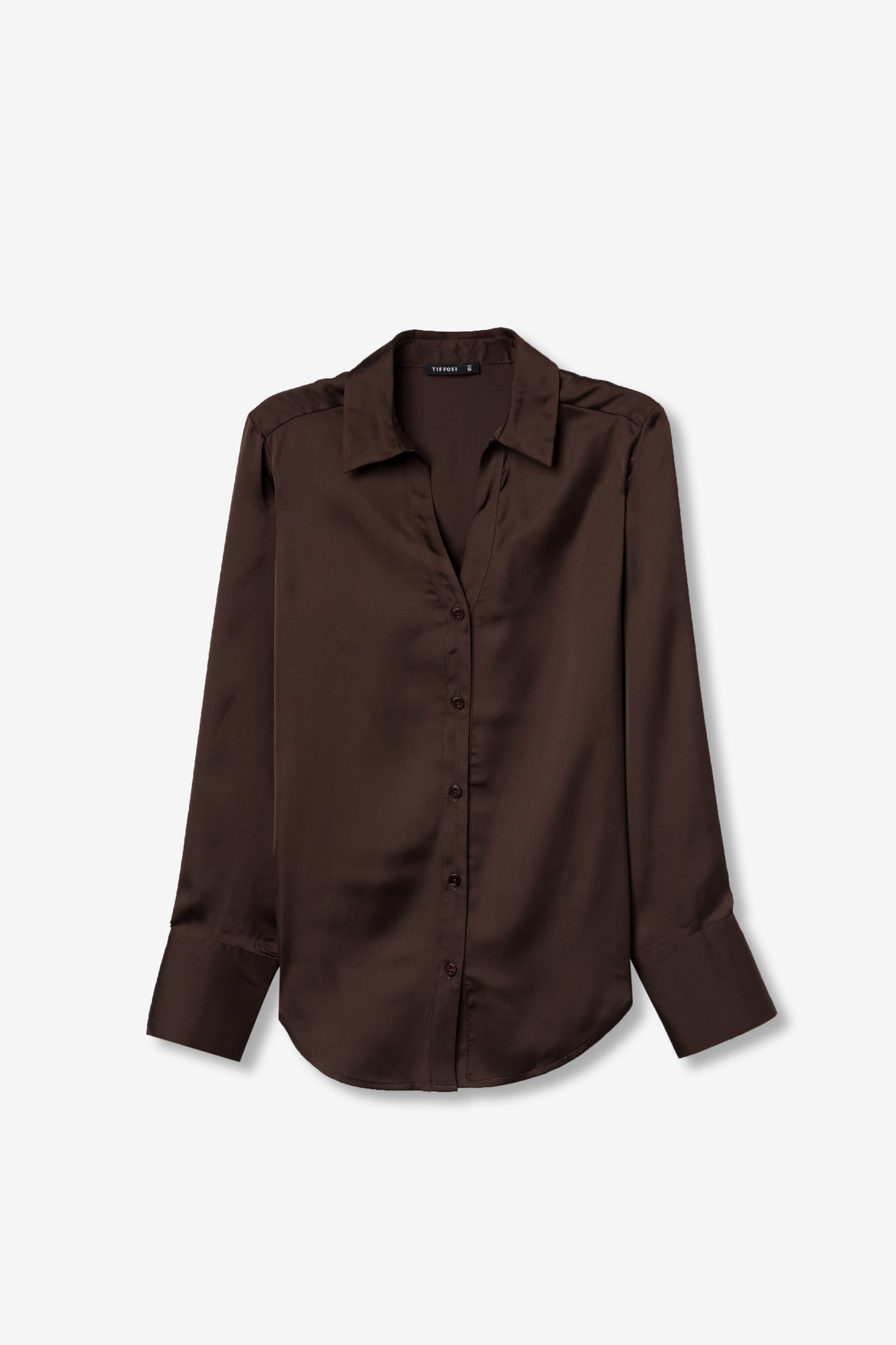 Camisa chocolate manga comprida