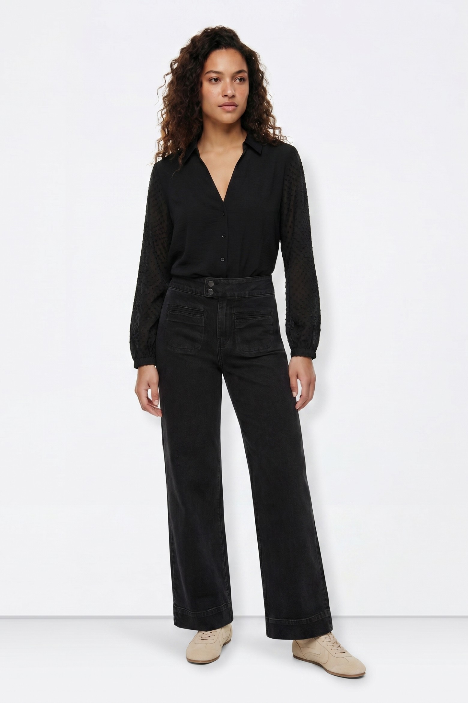 Jeans straight negros Olivia