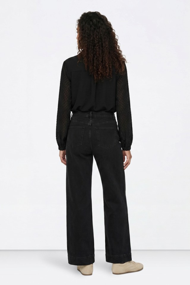 Black High Waist Straight Jeans Black High Waist Straight Jeans