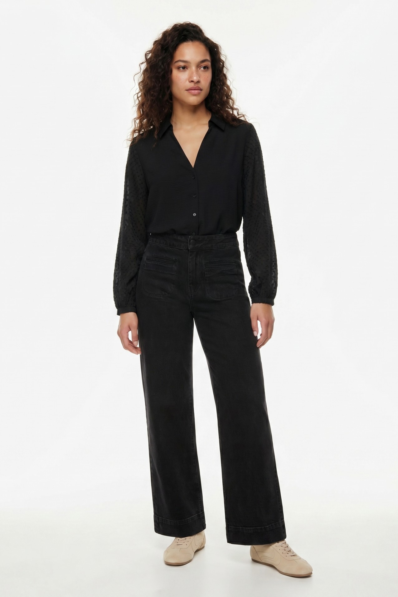 Jeans straight negros Olivia