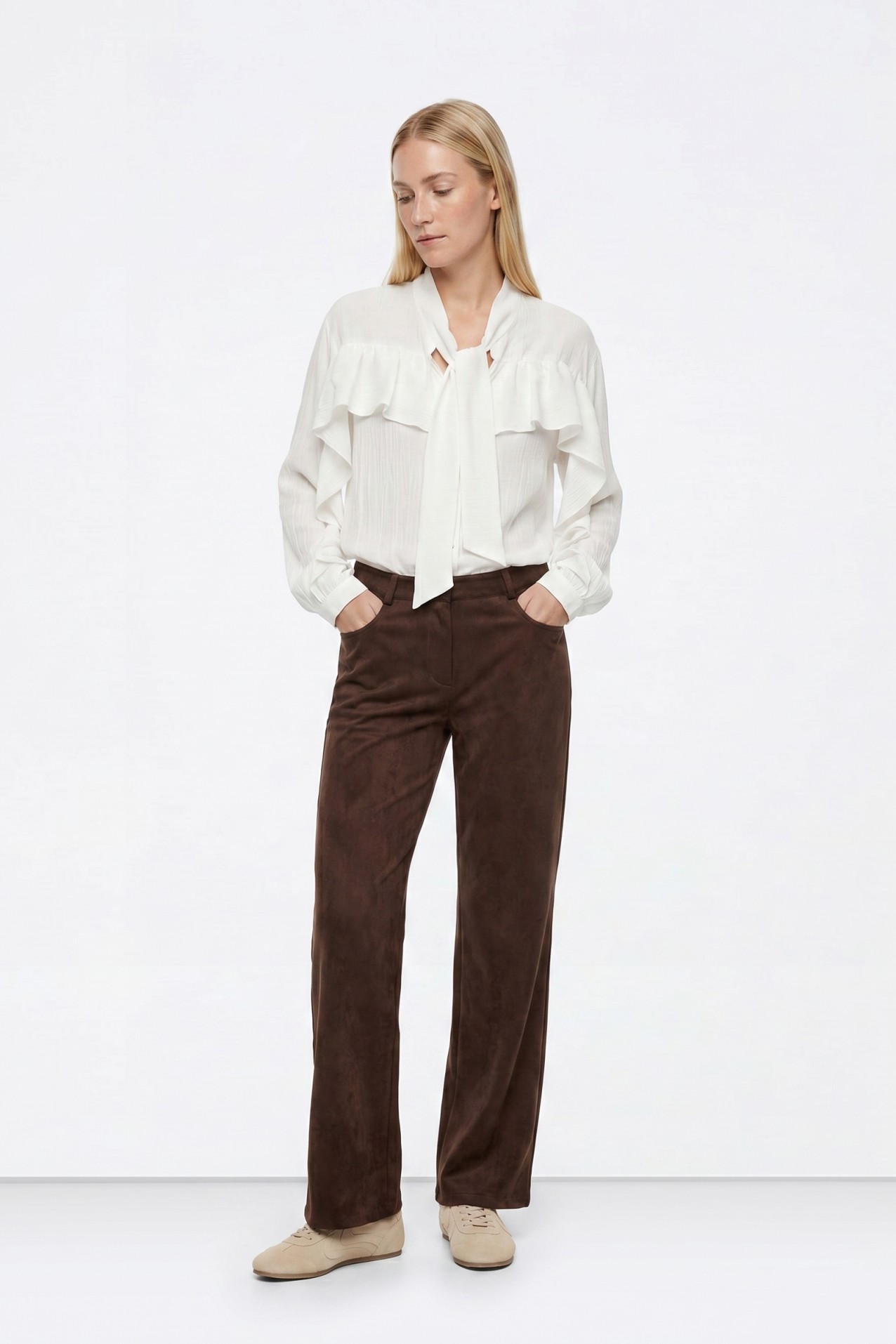 Straight Brown Trousers
