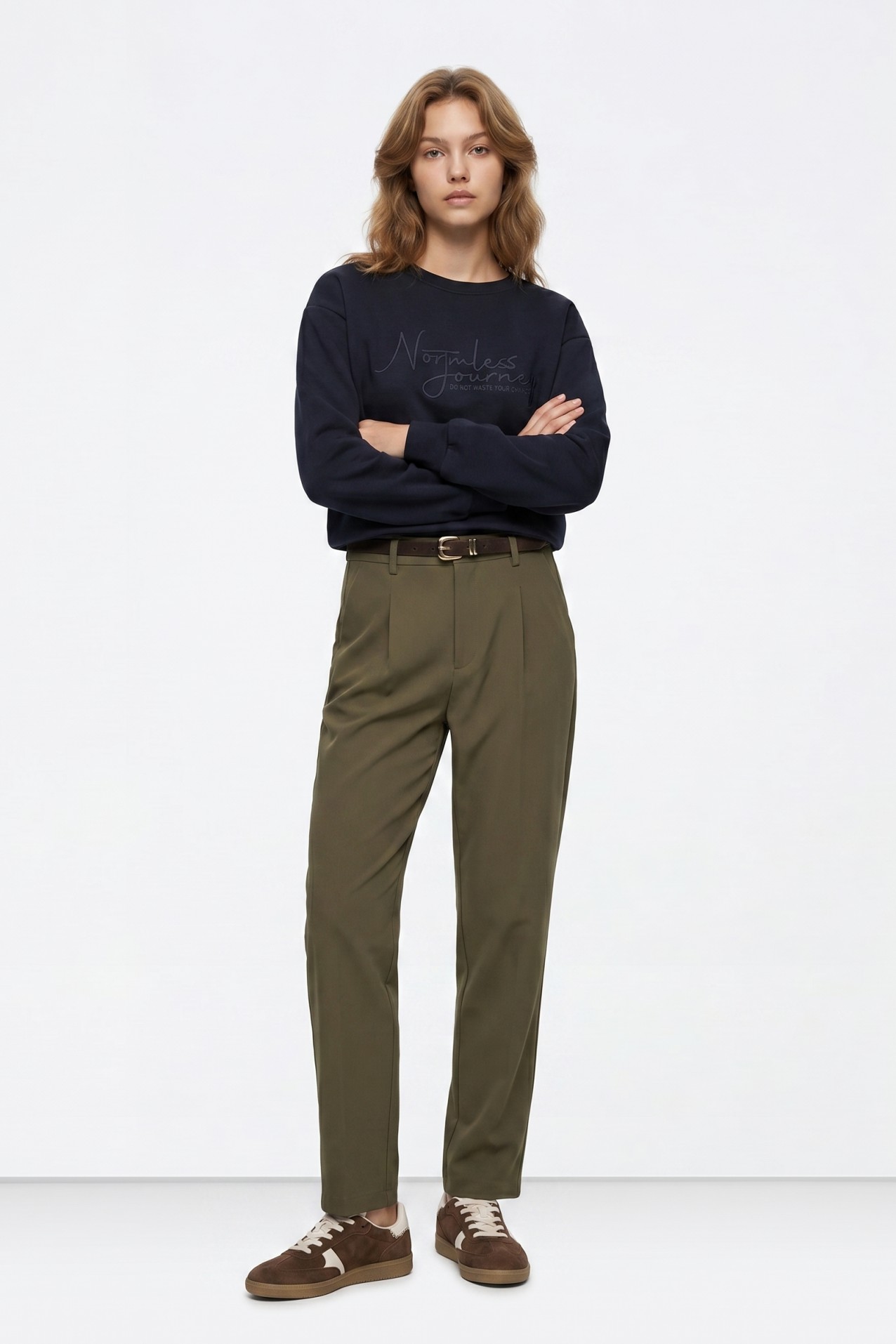 Green High Waist Trousers