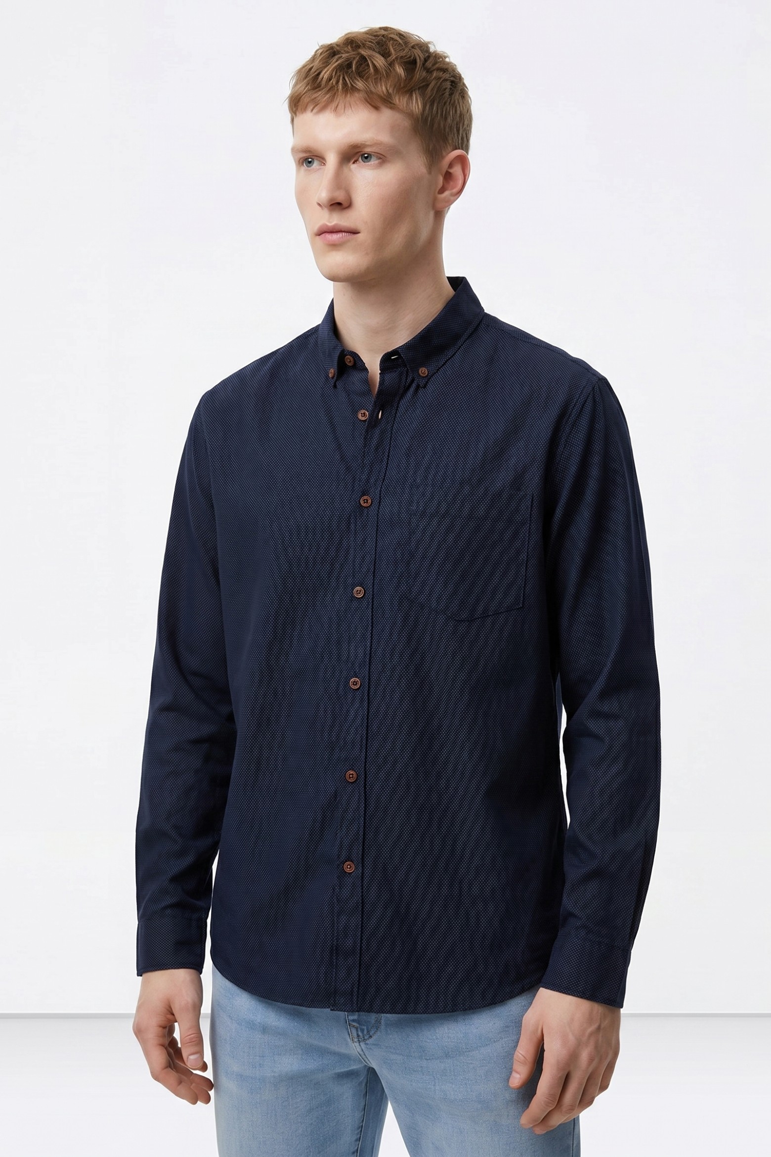 Camisa Estrutura Dobby Slim Fit