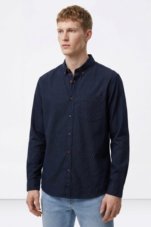 Camisa Estrutura Dobby Slim Fit