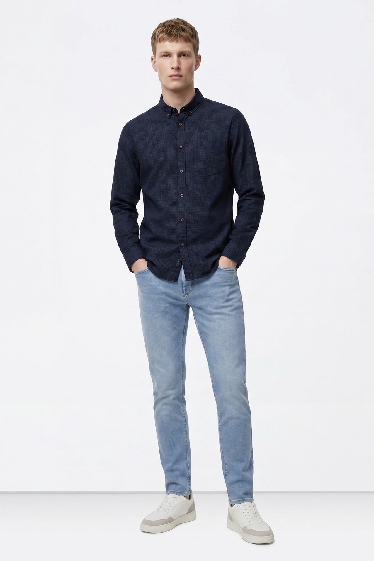 Camisa Estrutura Dobby Slim Fit
