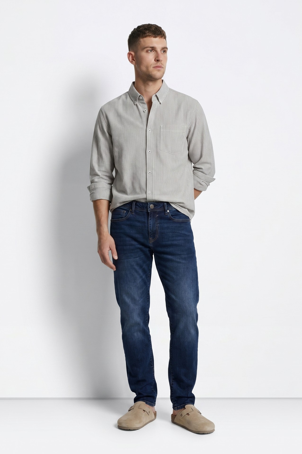 Camisa Regular Fit Oxford �s Riscas