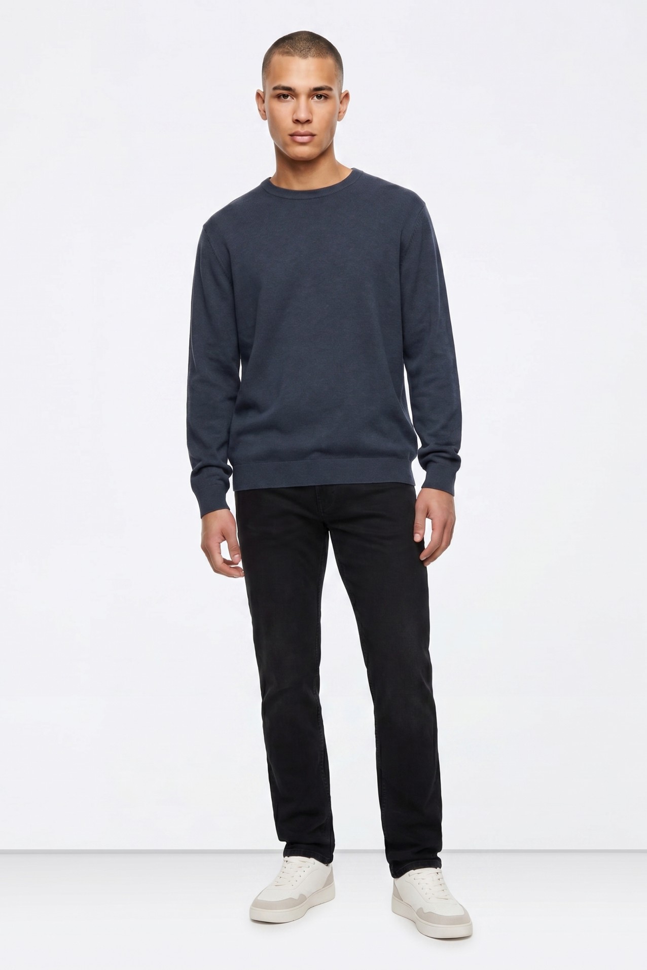 Blue Slim Fit Sweater