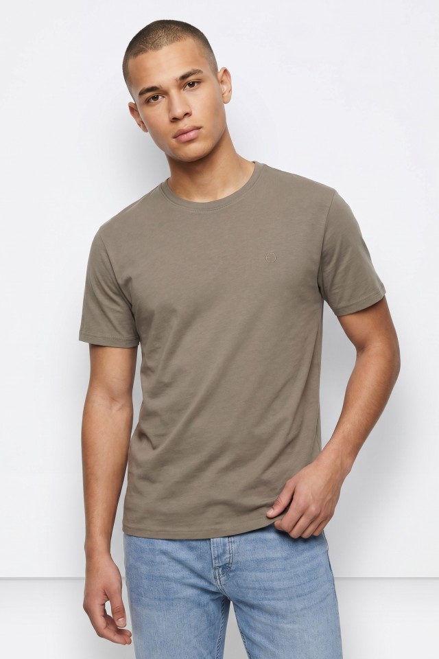 Cotton T-shirt with Embossed Detail