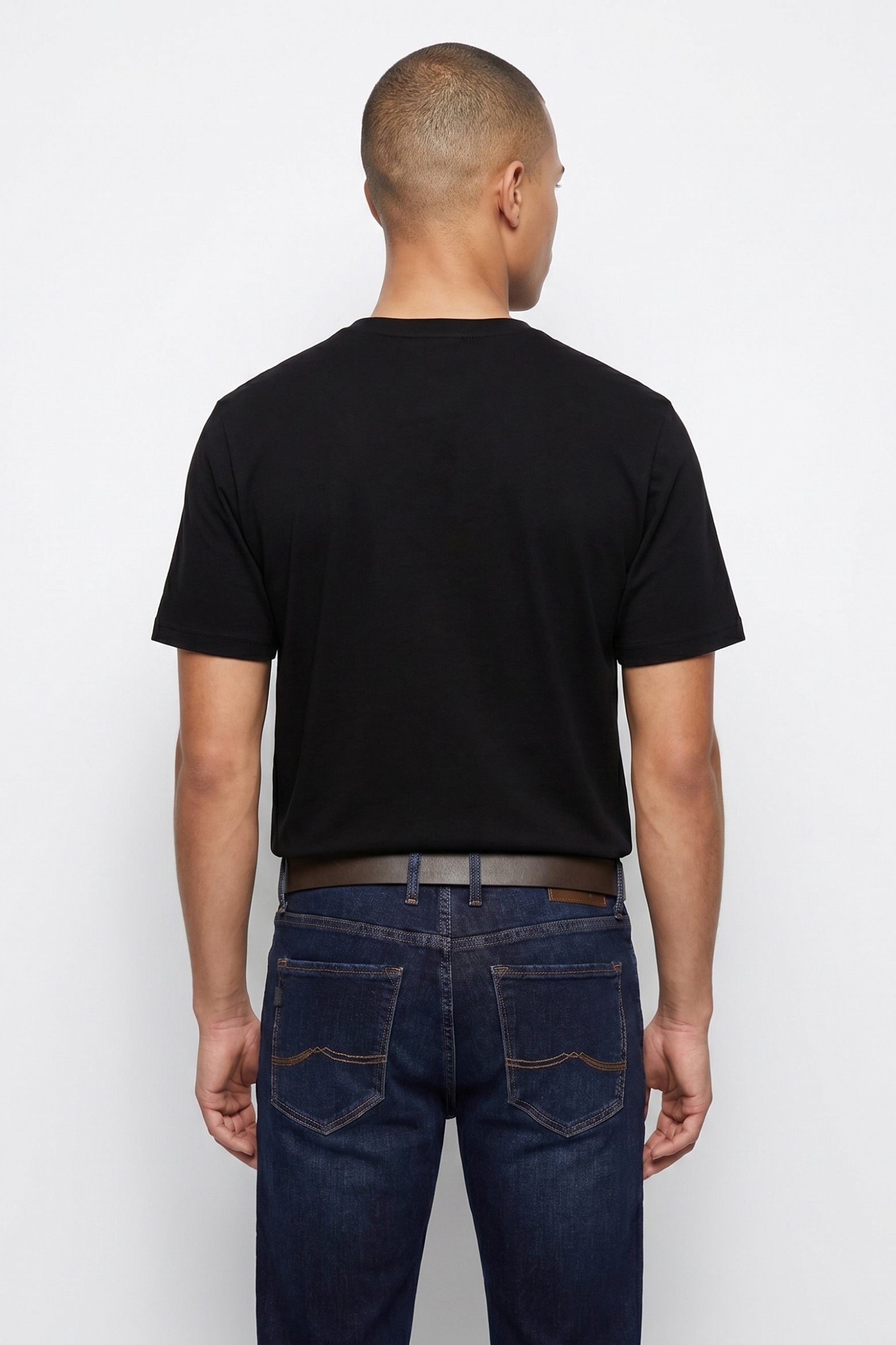 Cotton T-shirt with Embossed Detail