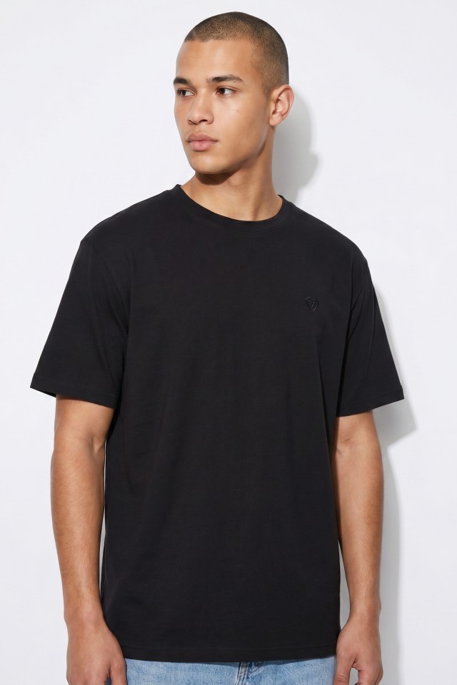 T-shirt oversize castanho escuro