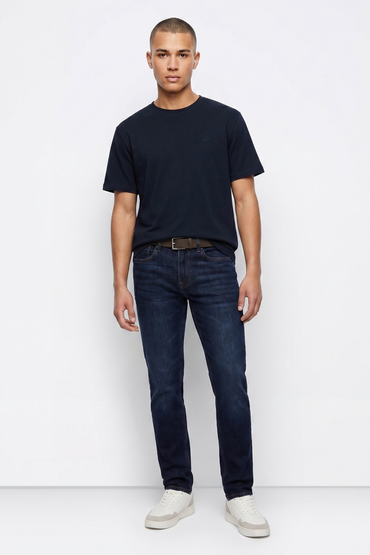 Camiseta de Algod�n con Relieve