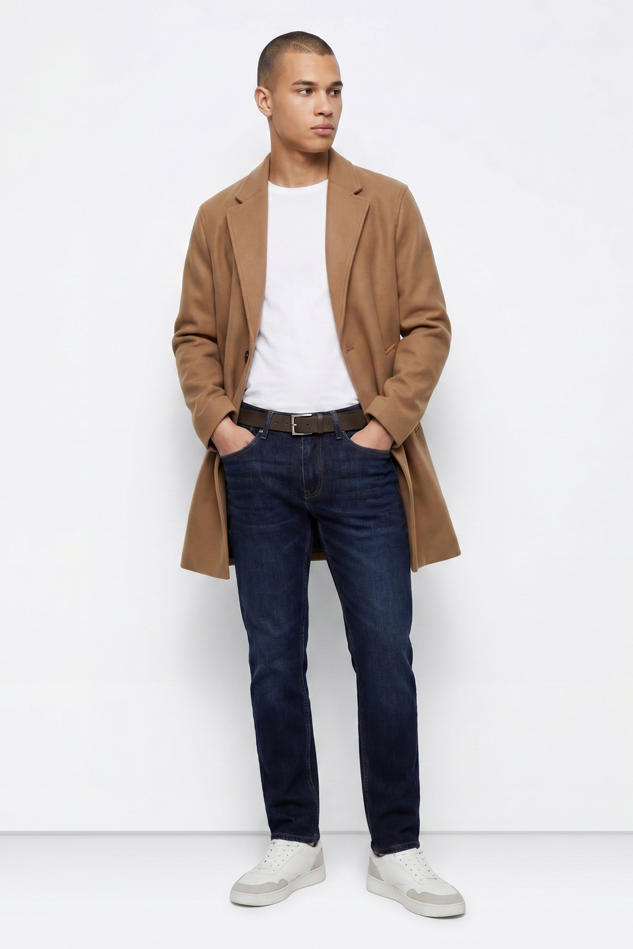 Beige Longline Coat