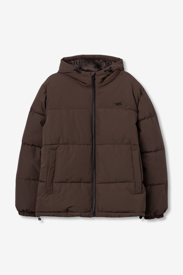 Chaqueta chocolate acolchada