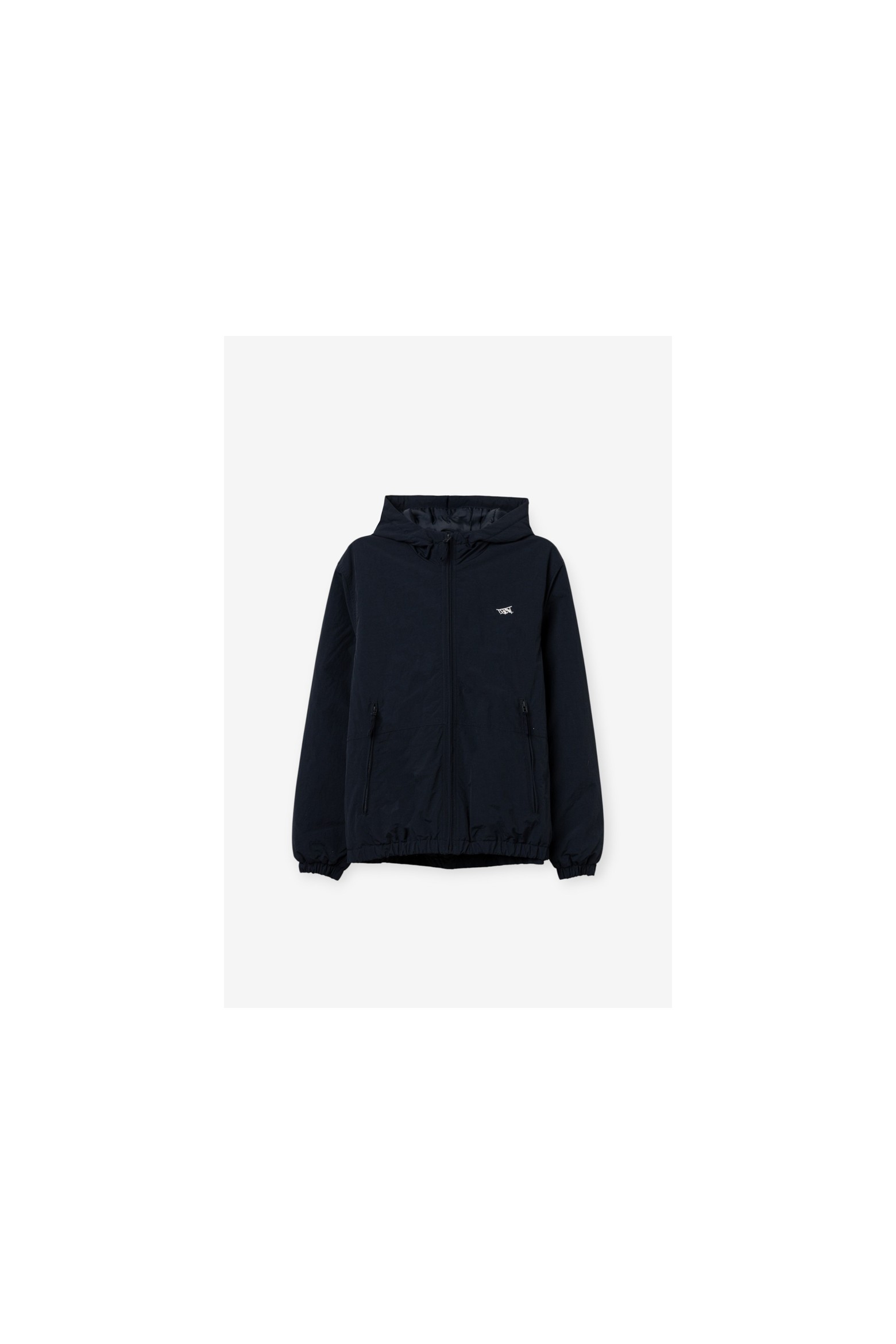 Blue Casual Hooded Jacket