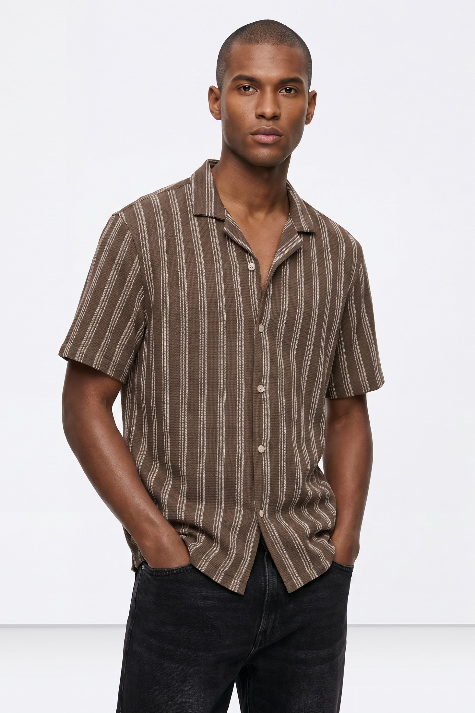 Brown Short Sleeve Shirt