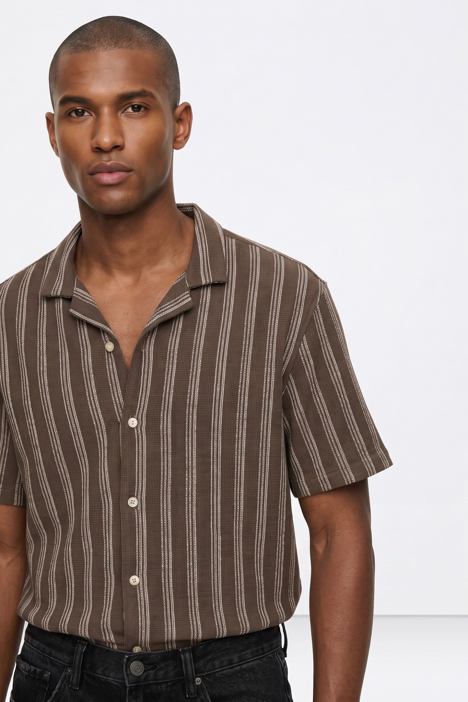 Brown Short Sleeve Shirt