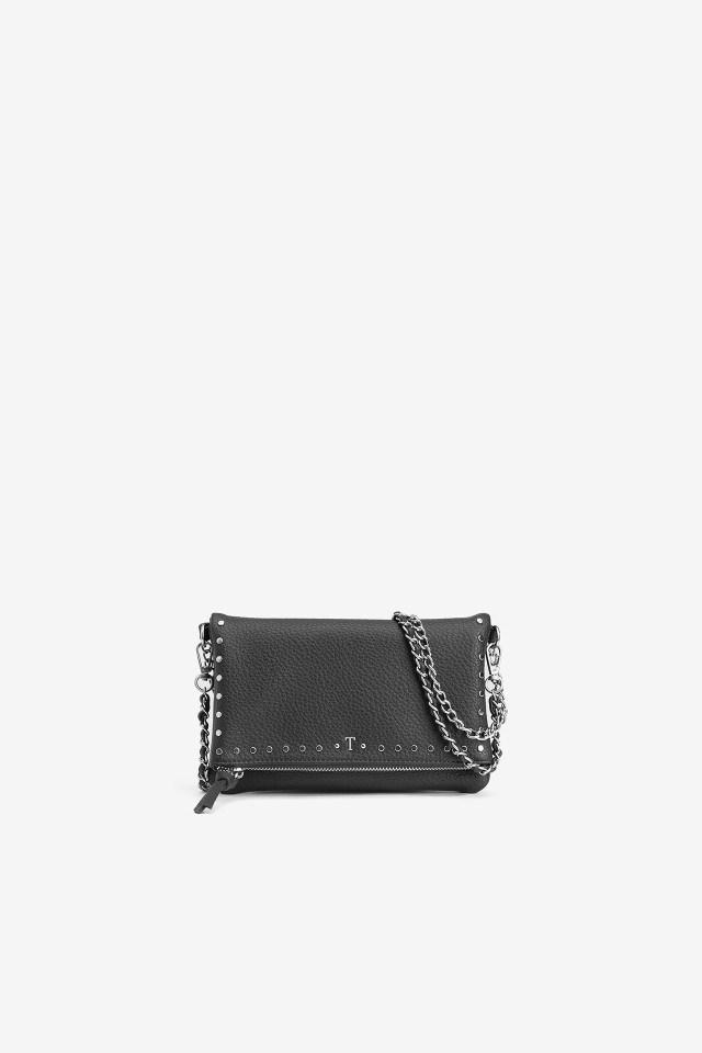 Black Studded Chain Crossbody
