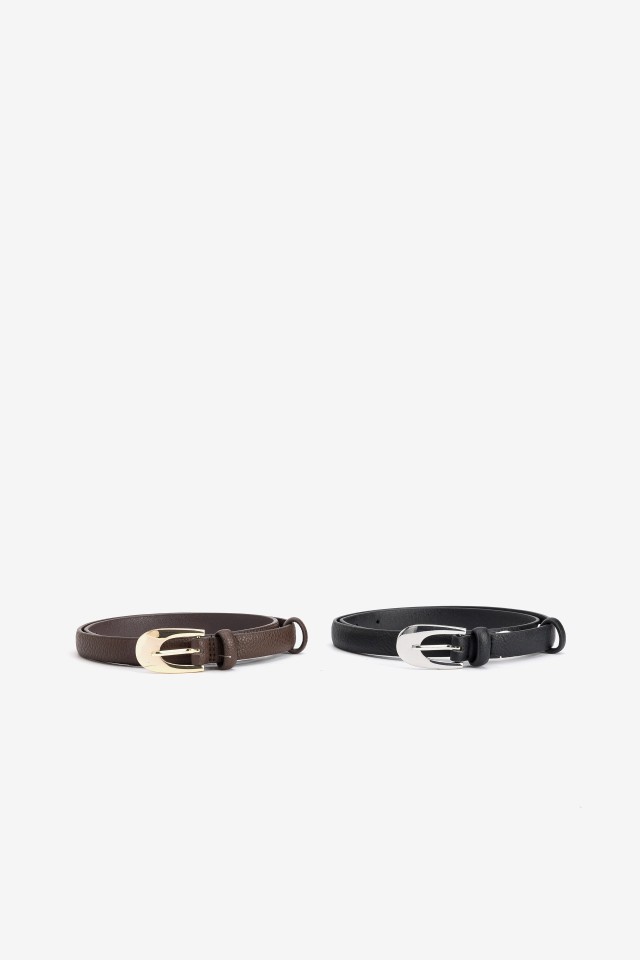 Black Minimalist Slim Belt
