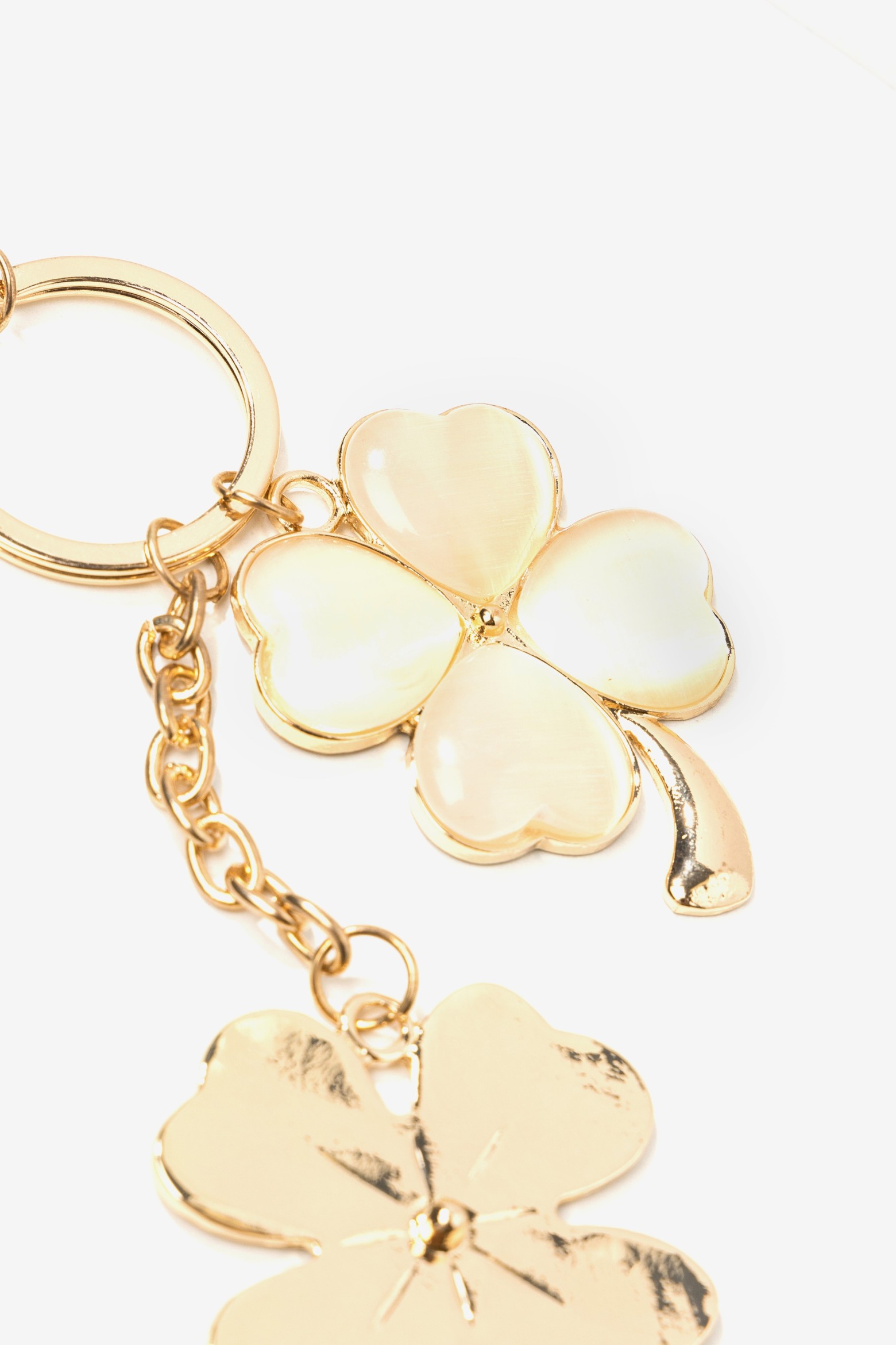 Gold Clover Keychain