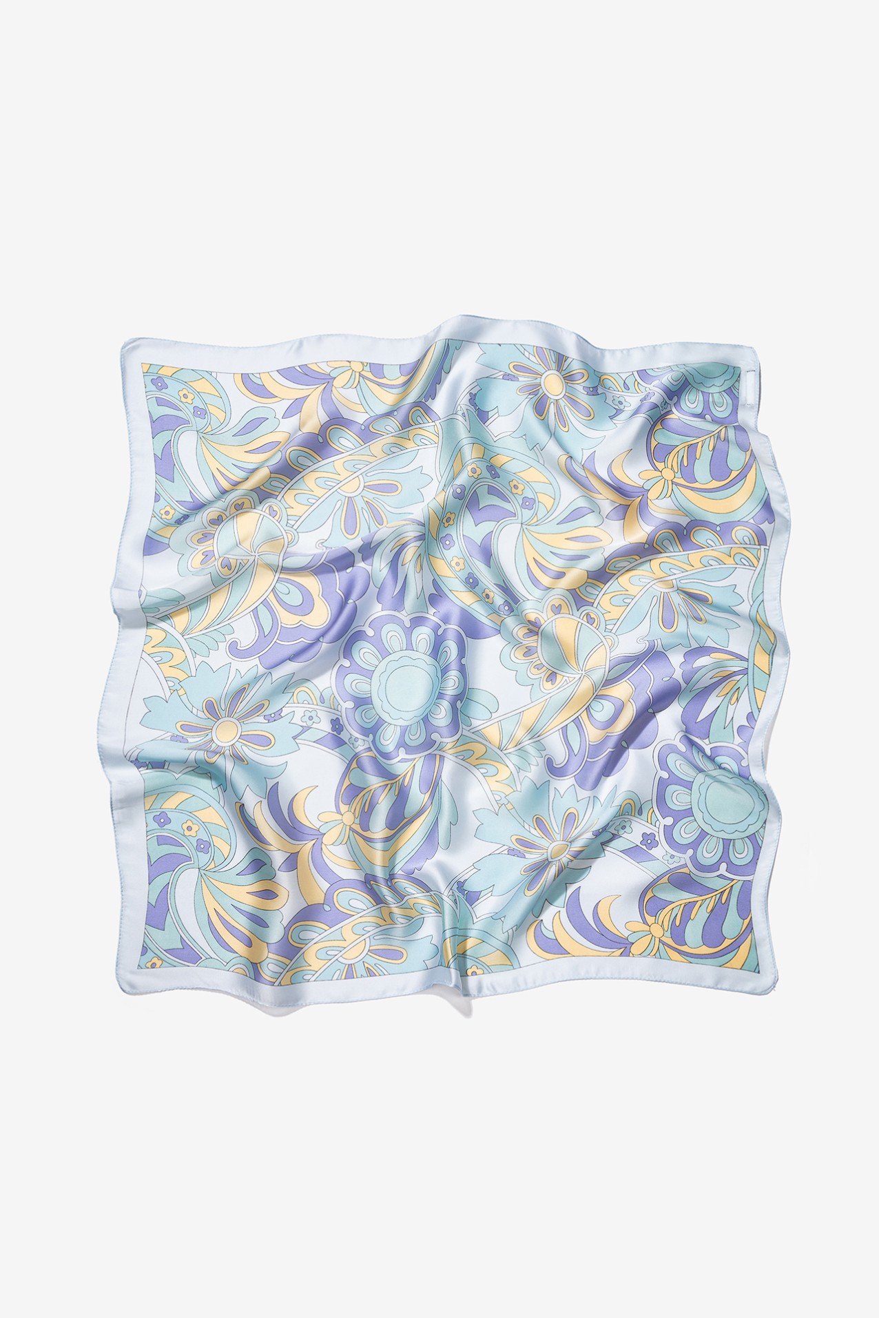 Len�o azul estampado floral