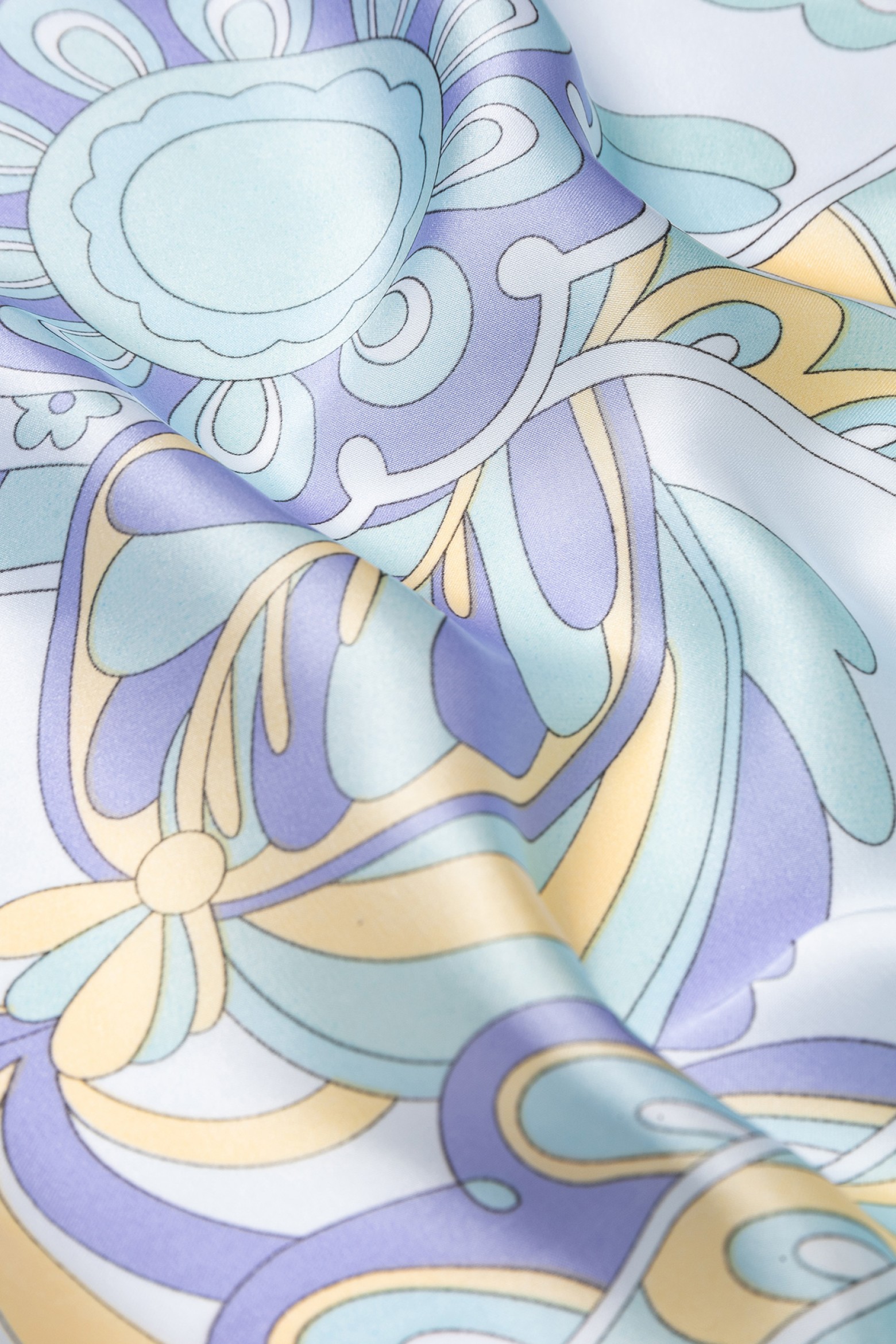 Len�o azul estampado floral