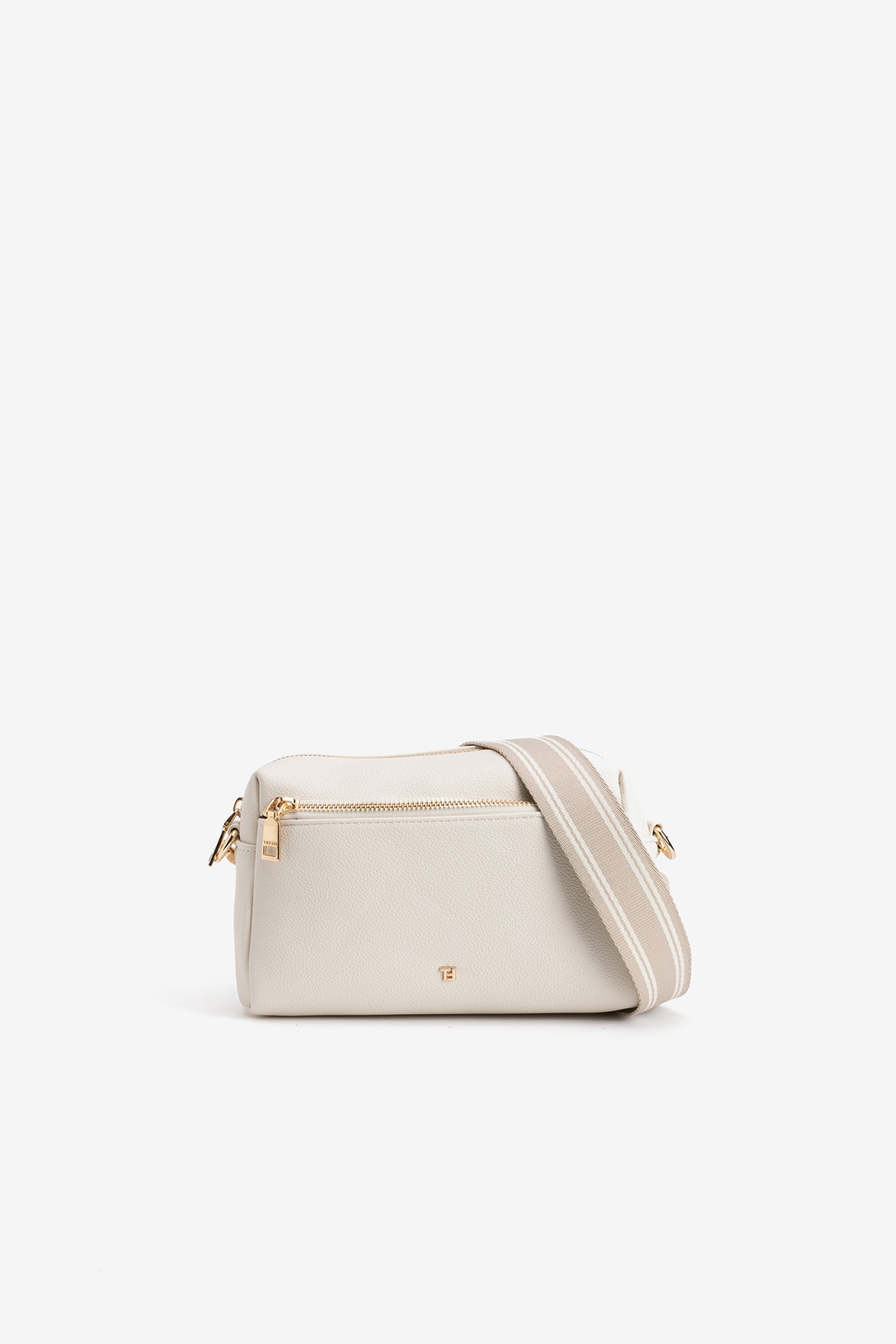 Bolso bandolera beige compacto
