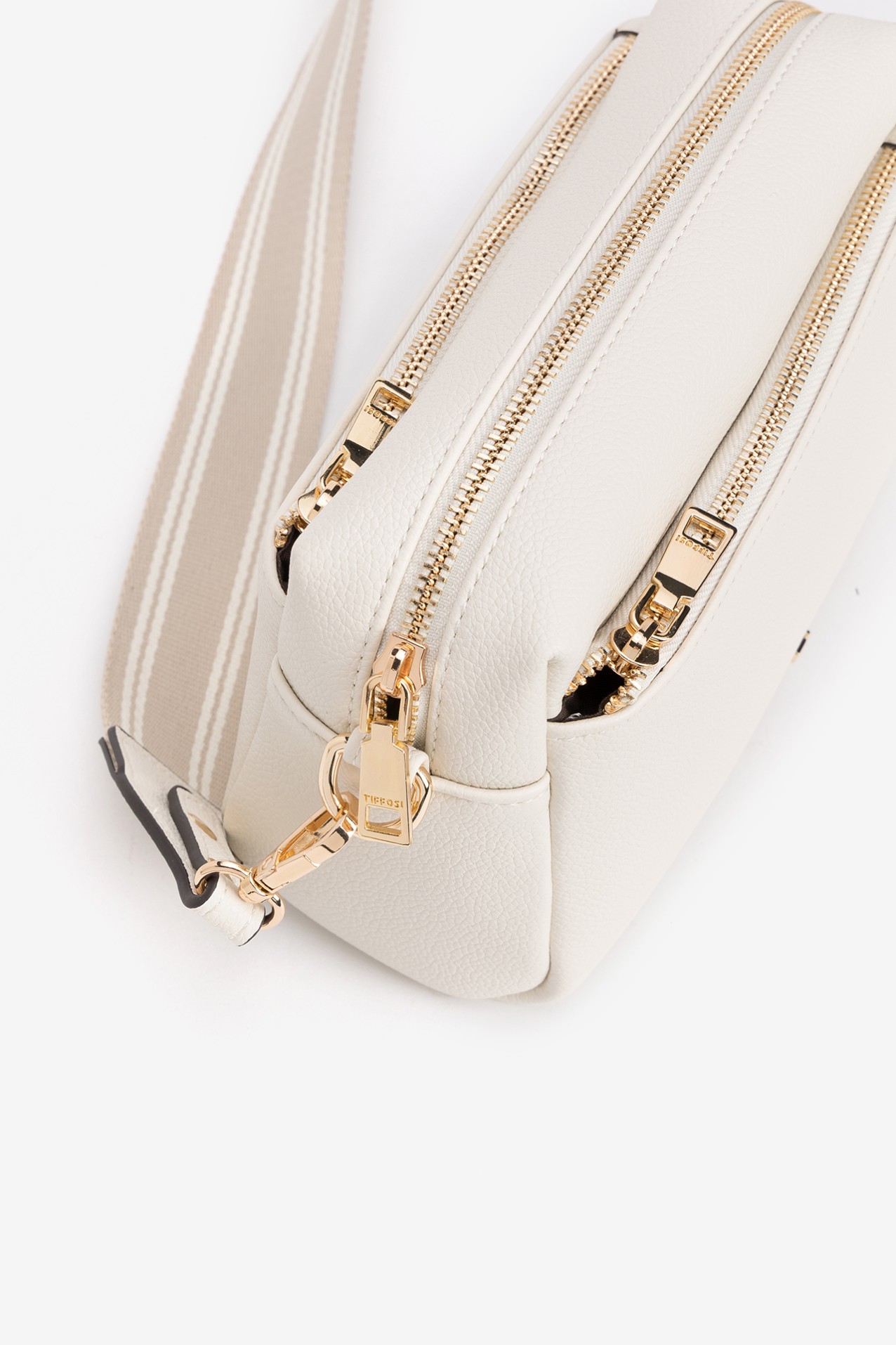 Bolso bandolera beige compacto
