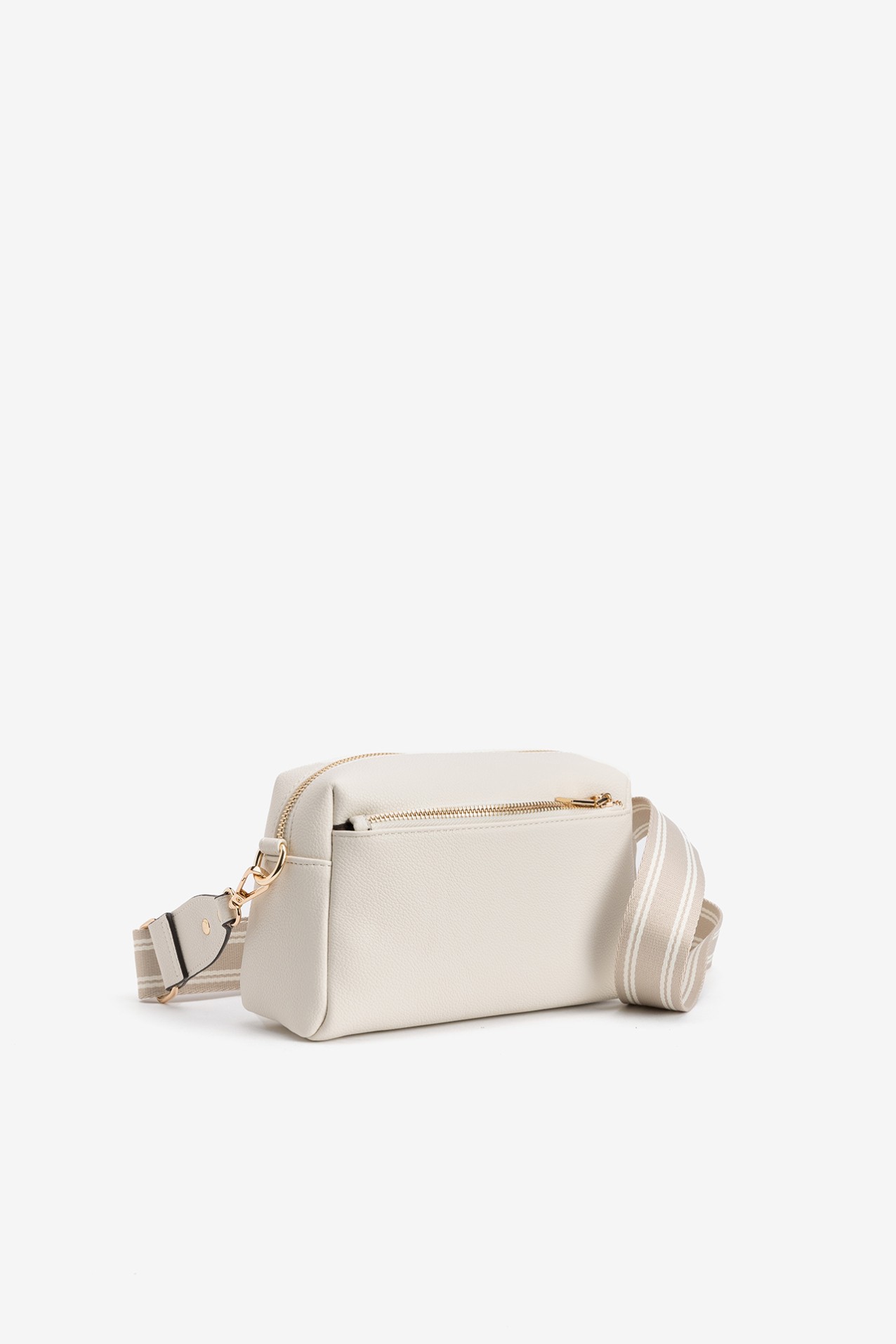Bolso bandolera beige compacto