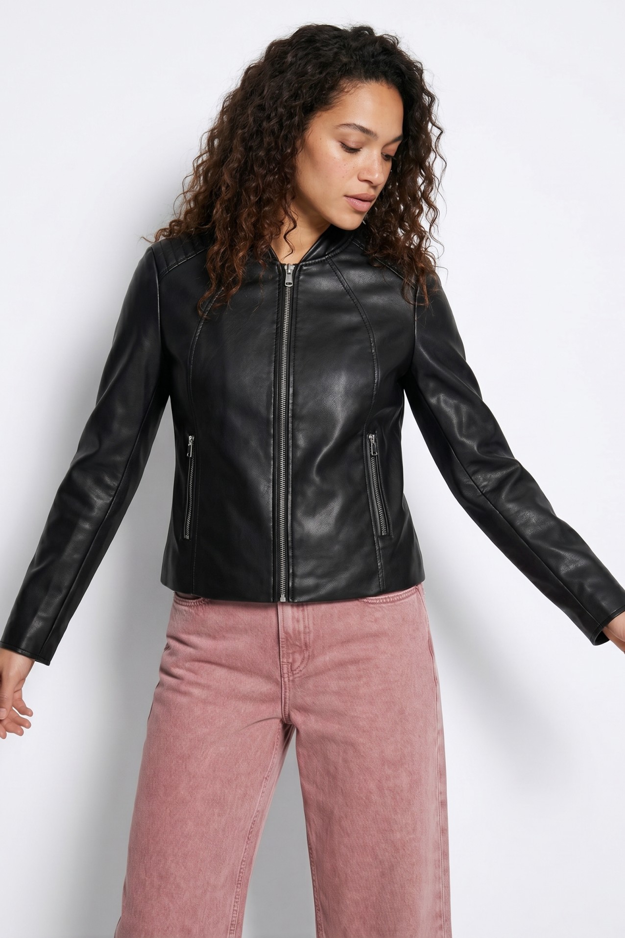 Black Faux Leather Jacket