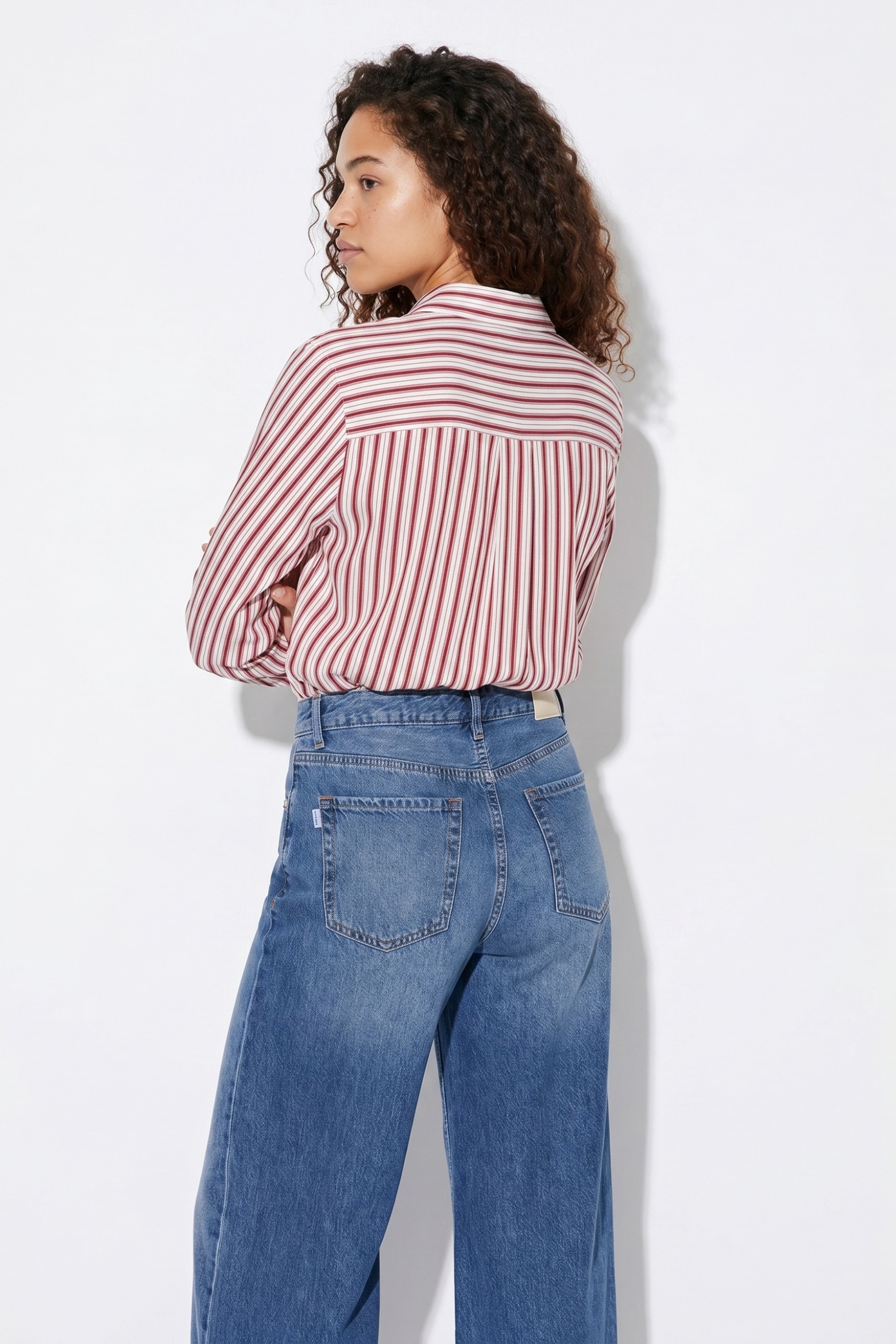 Red Striped Long Sleeve Shirt