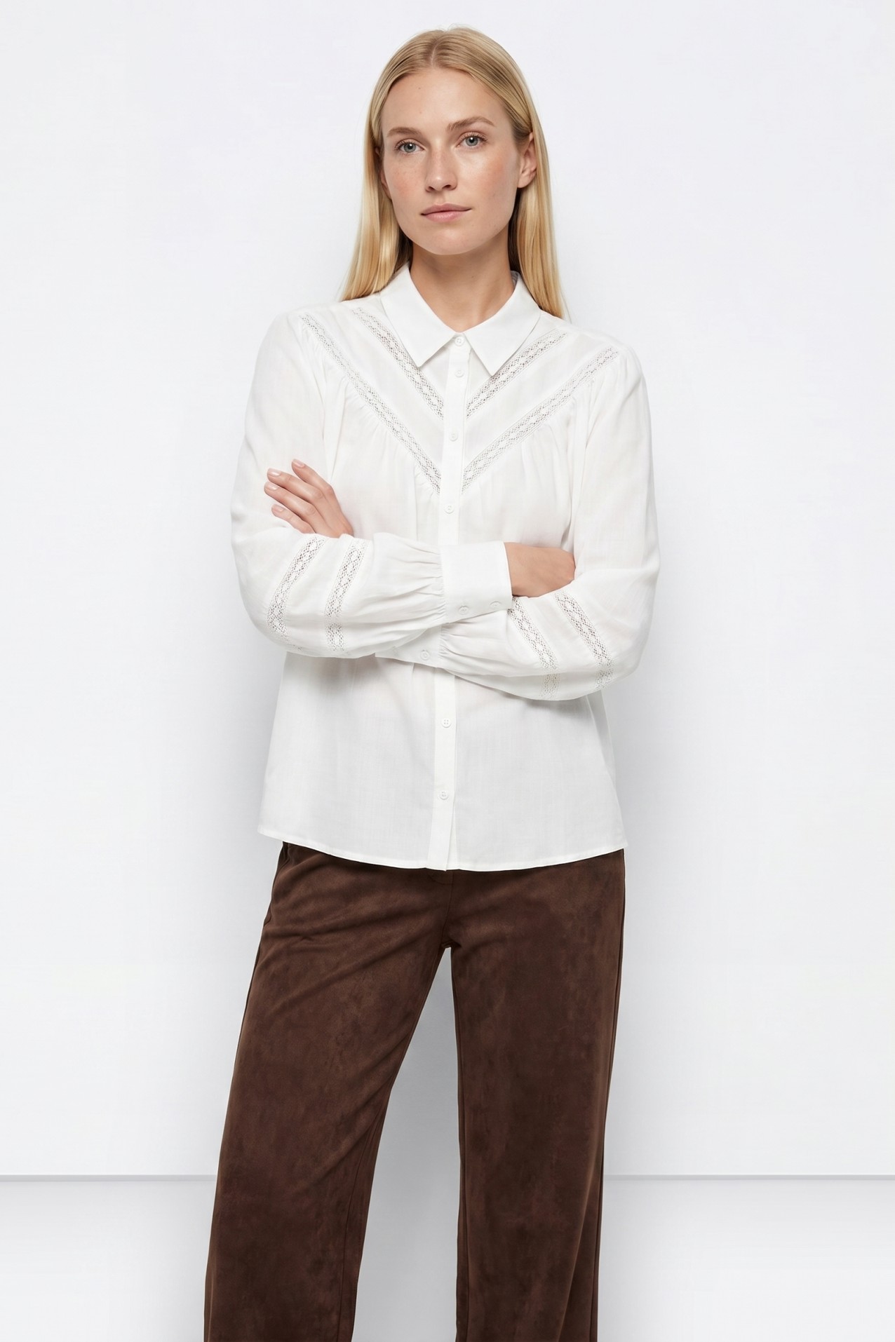 Cream Long Sleeve Shirt