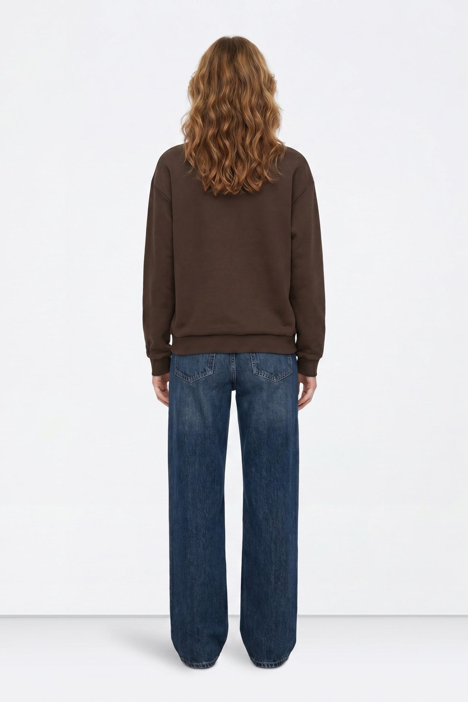 Sudadera marr�n relaxed fit