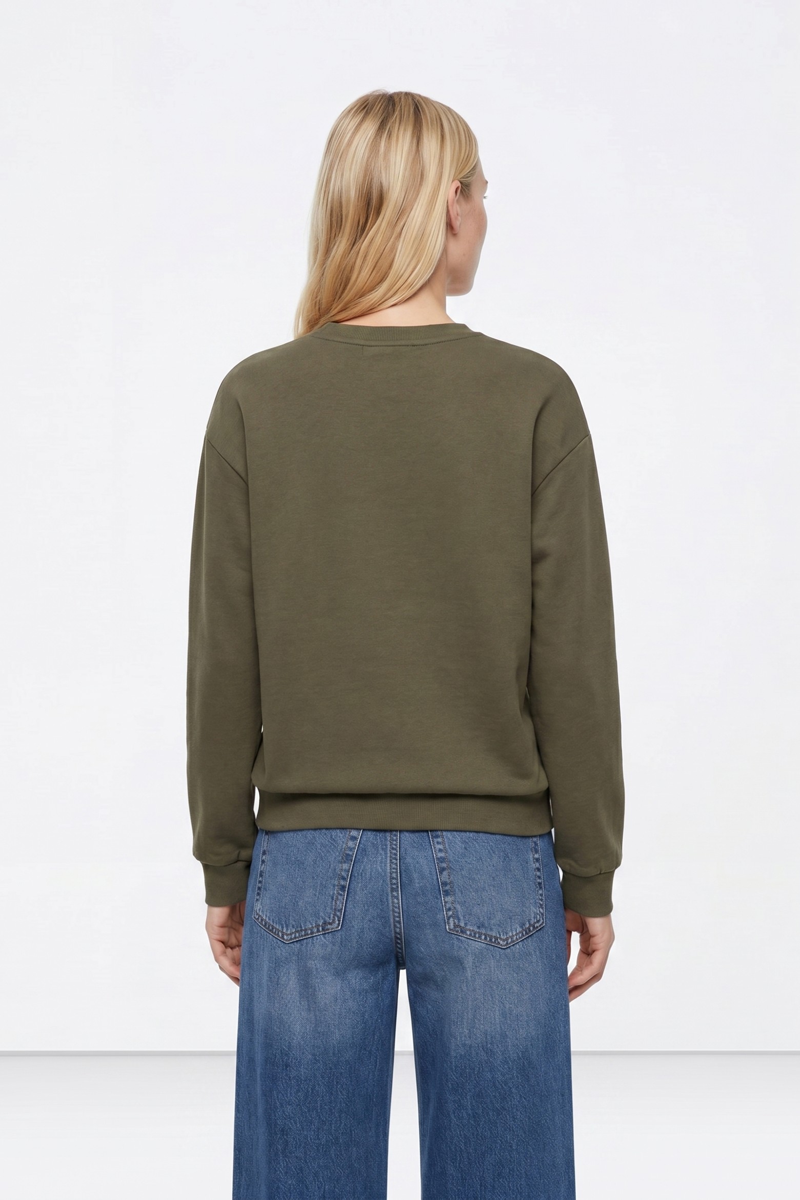 Sweatshirt verde com lettering