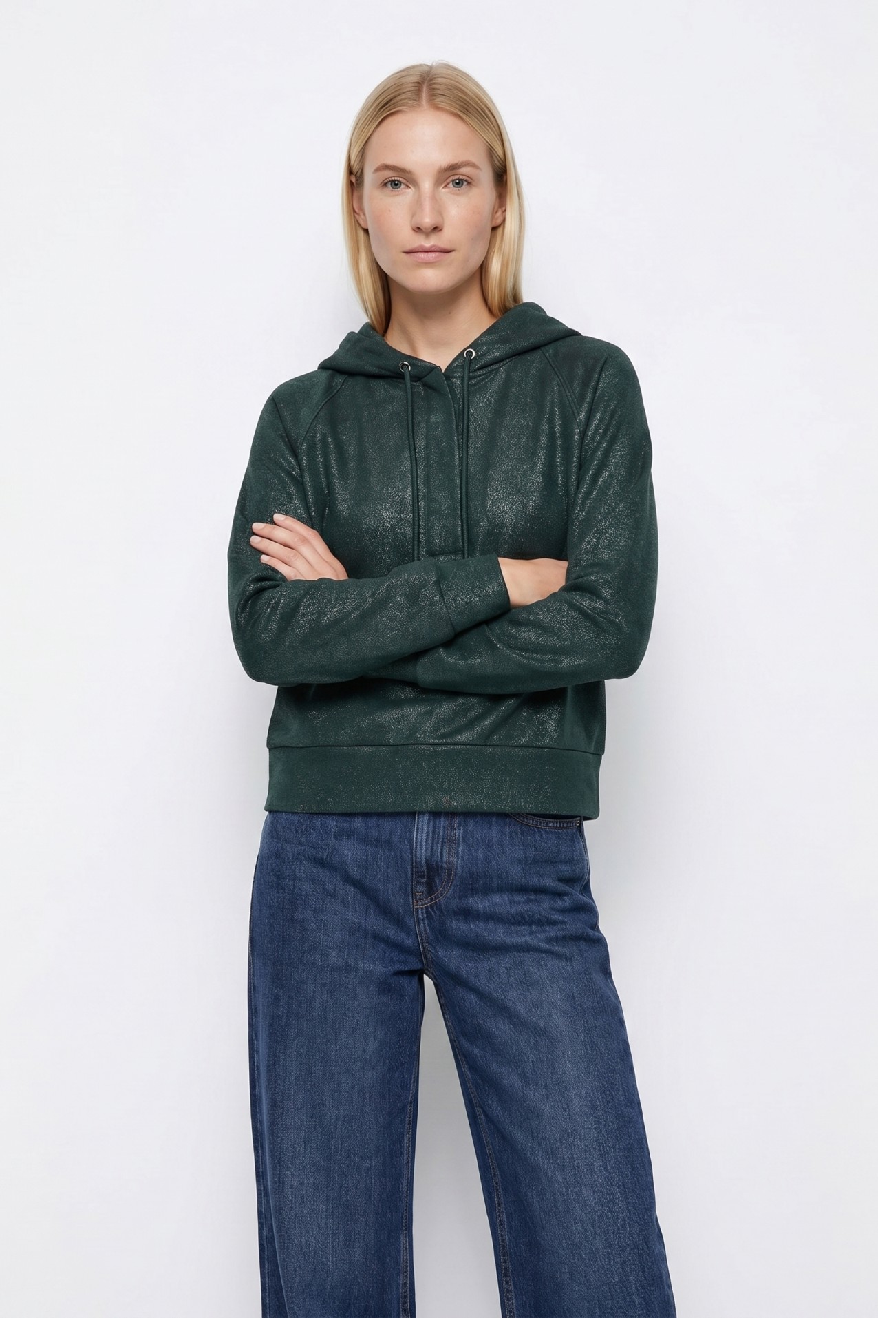 Sudadera casual verde oscuro
