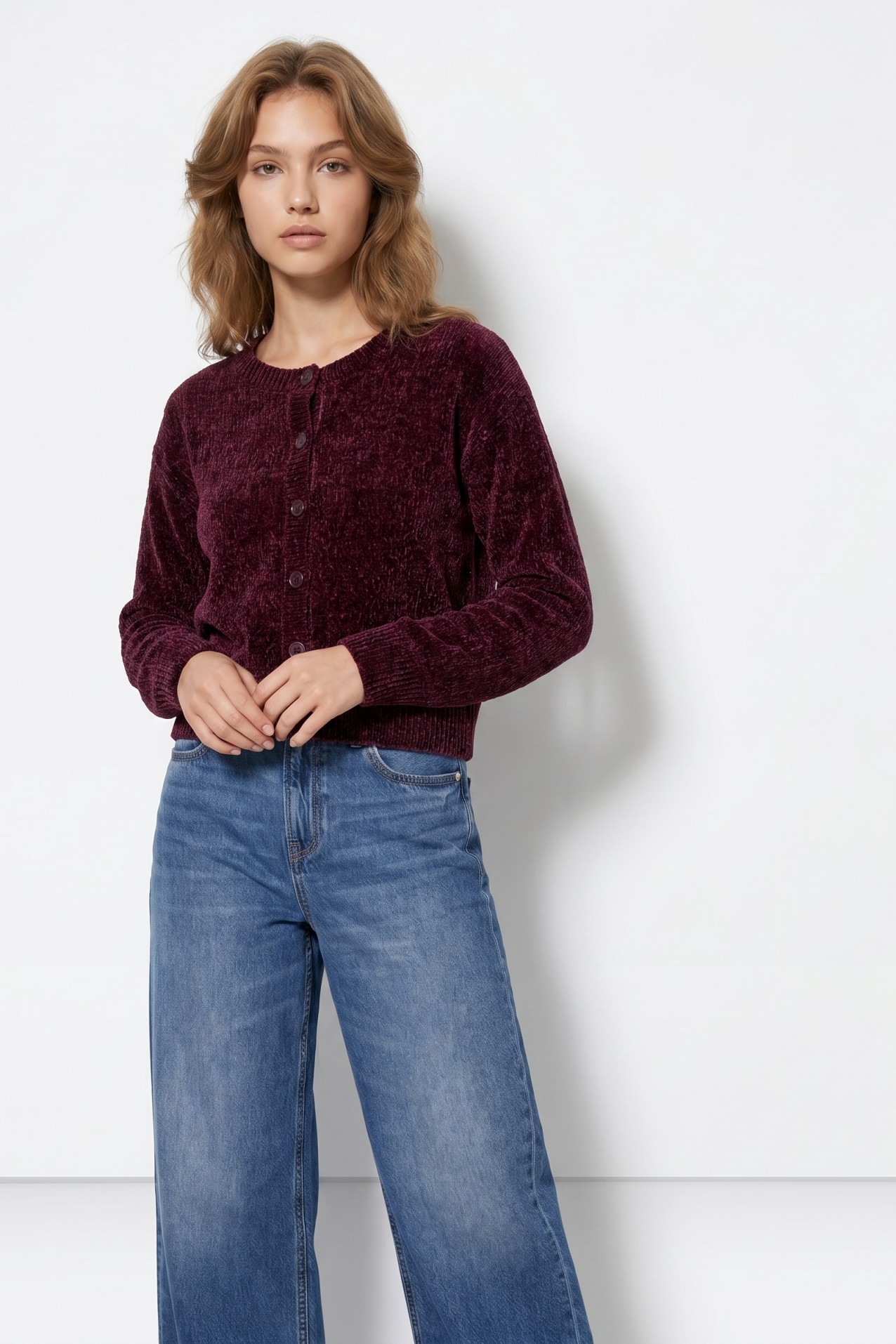 Chunky Red Cardigan