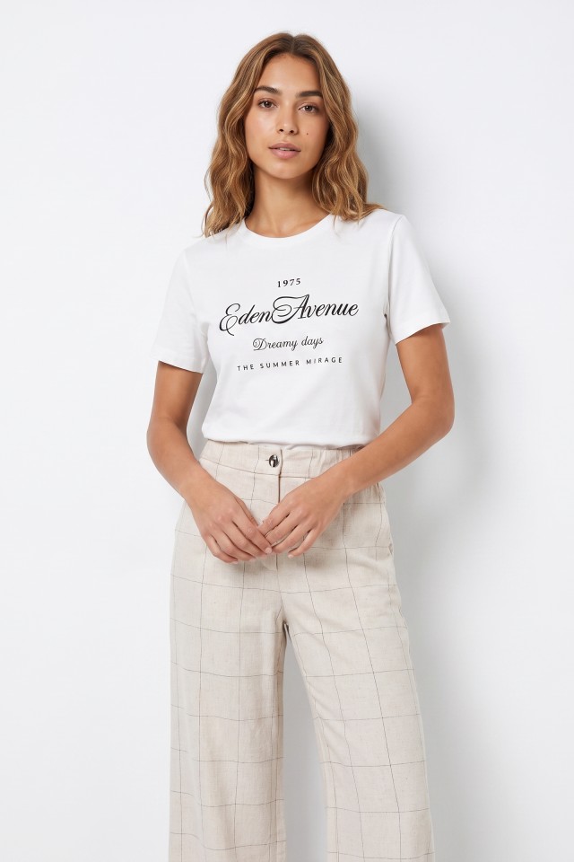 T-shirt Manga Curta Branco