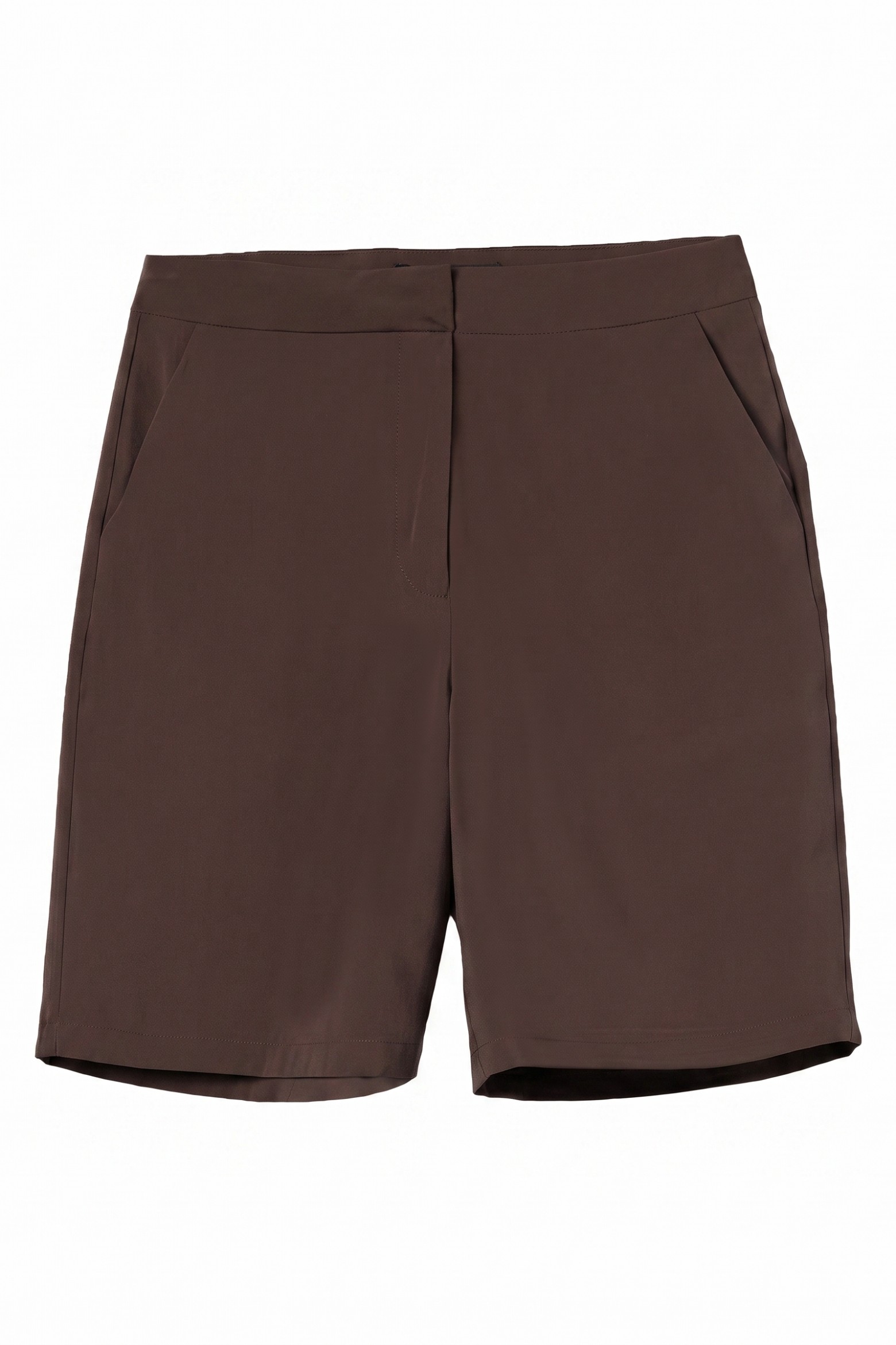 Short marr�n corte recto