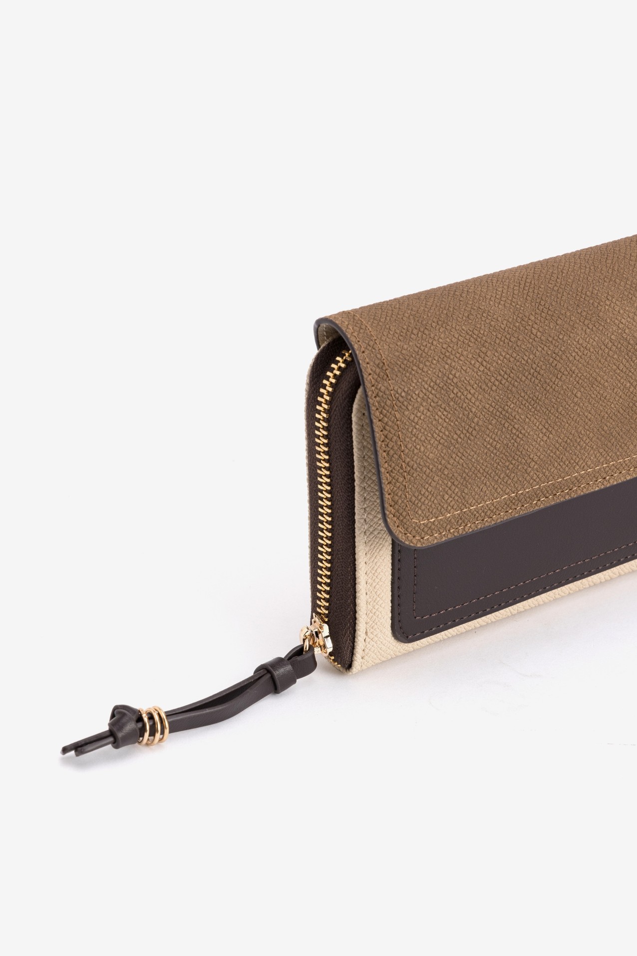 Brown Minimal Bicolor Wallet