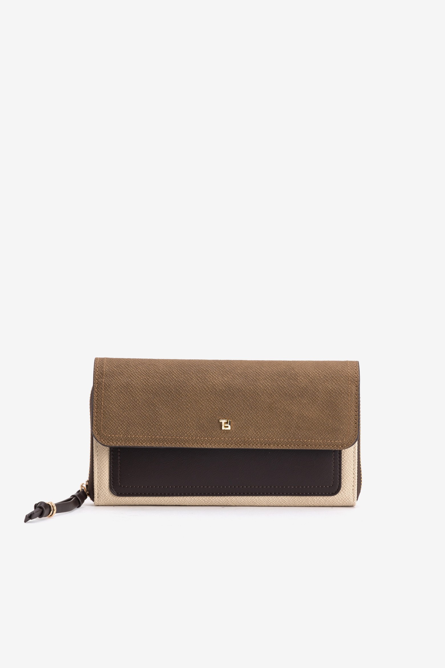 Brown Minimal Bicolor Wallet