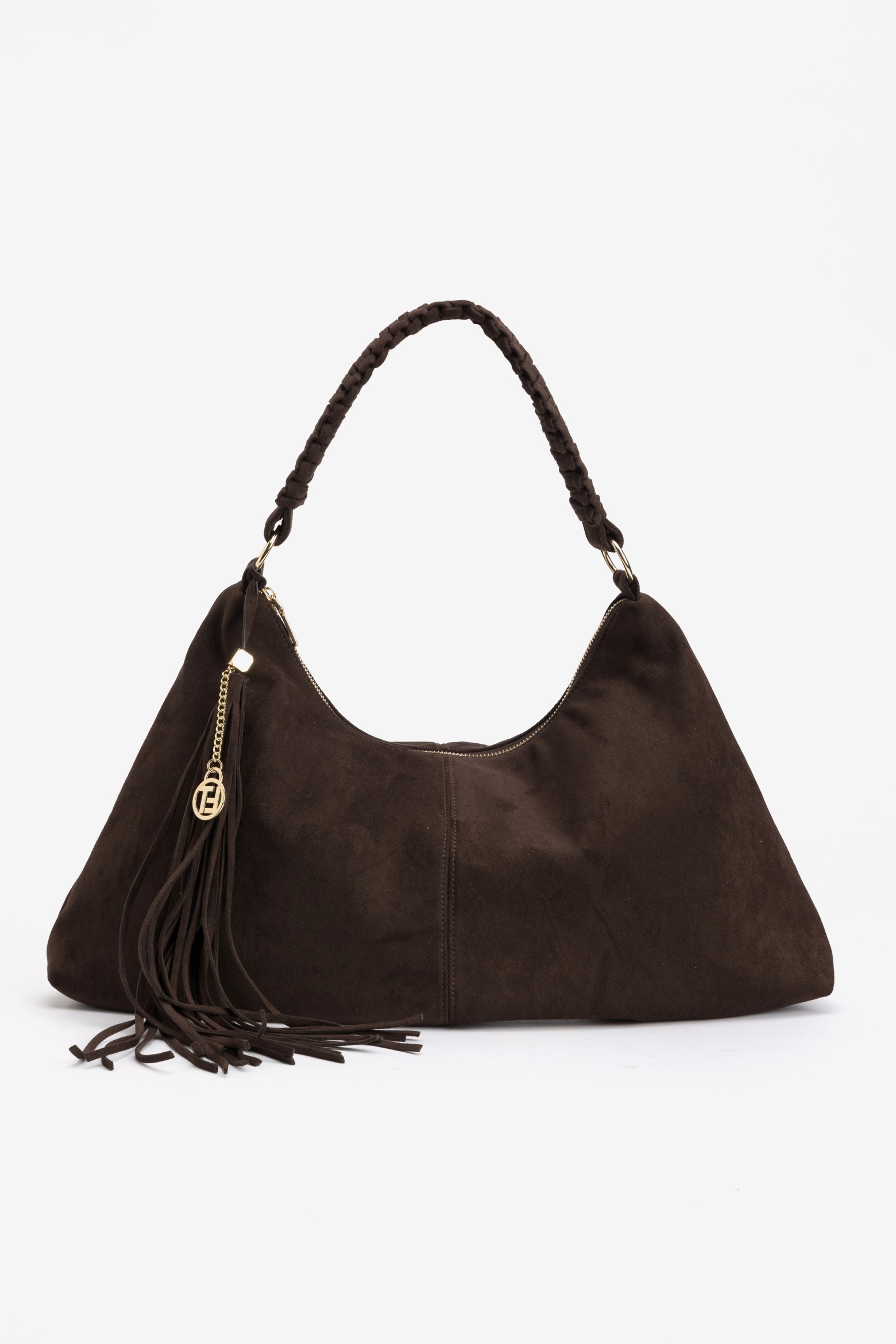 Dark Brown Chunky Handle Bag