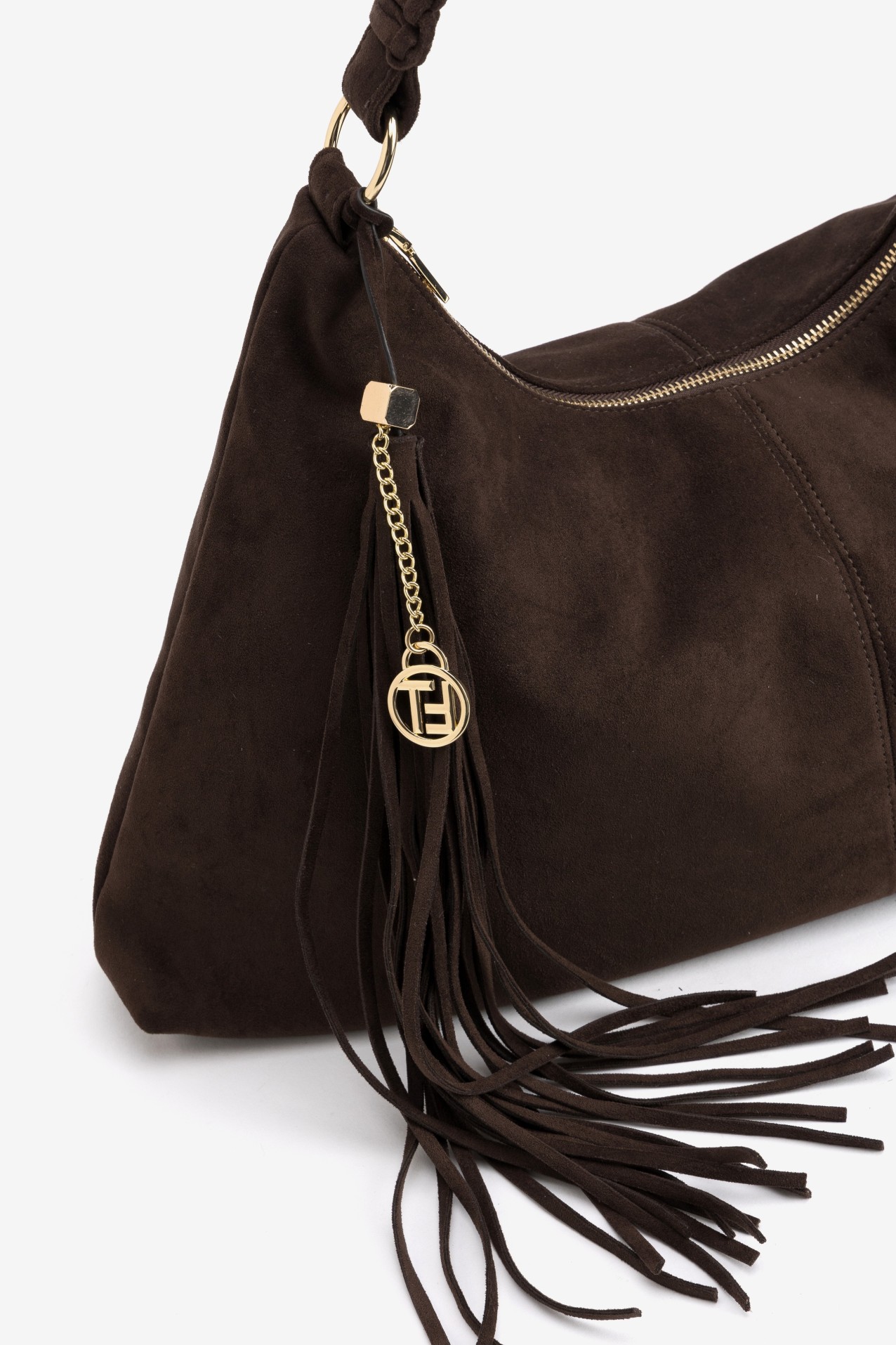 Dark Brown Chunky Handle Bag