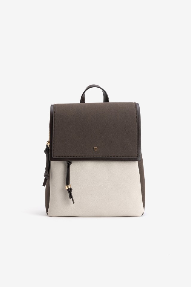 Dark Brown Structured Backpack