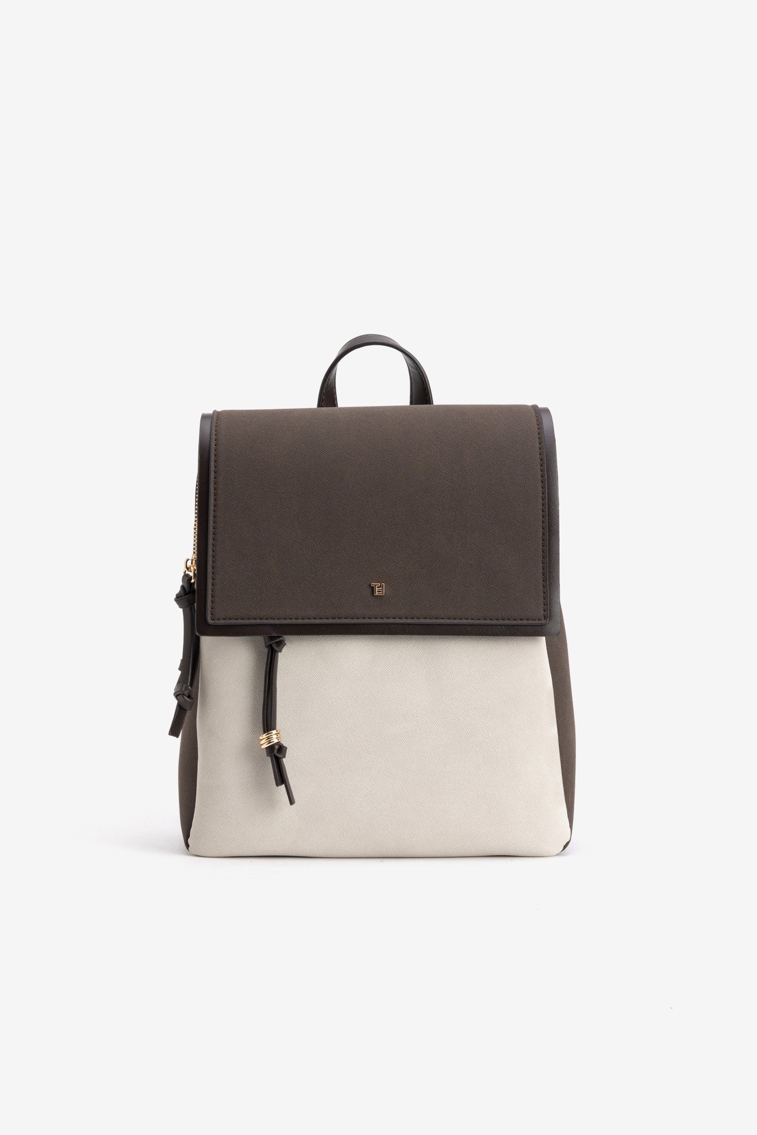 Dark Brown Structured Backpack