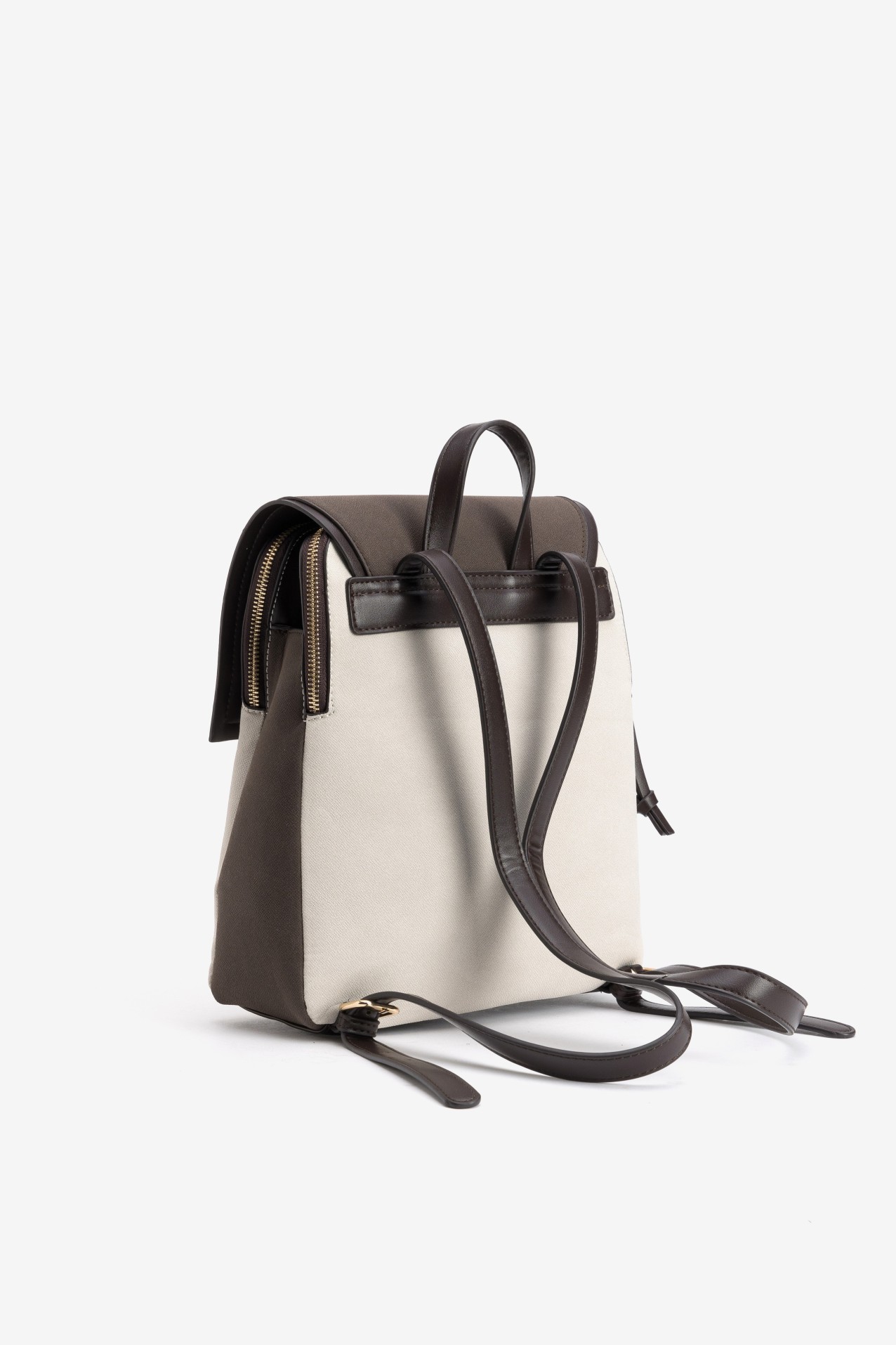 Dark Brown Structured Backpack