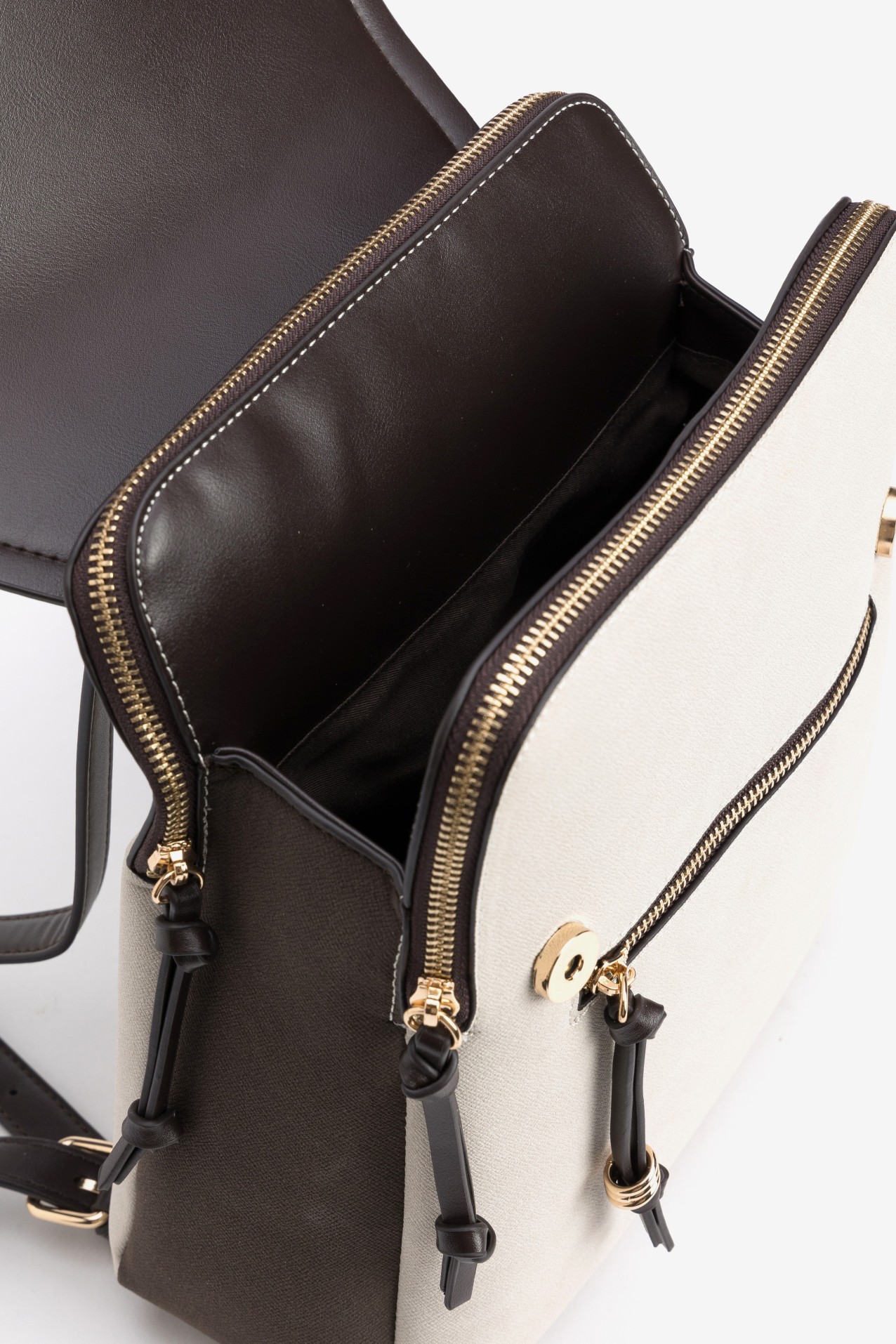 Dark Brown Structured Backpack