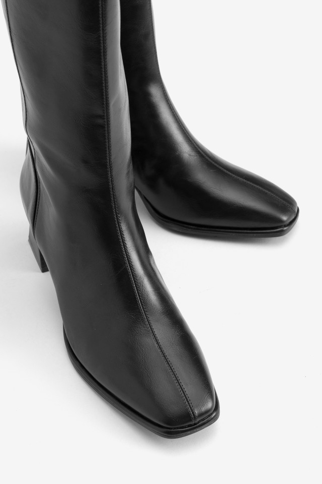 Chunky Black Knee-High Boots Chunky Black Knee-High Boots