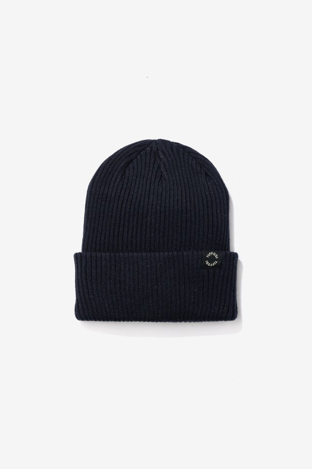 Dark Navy Ribbed Beanie