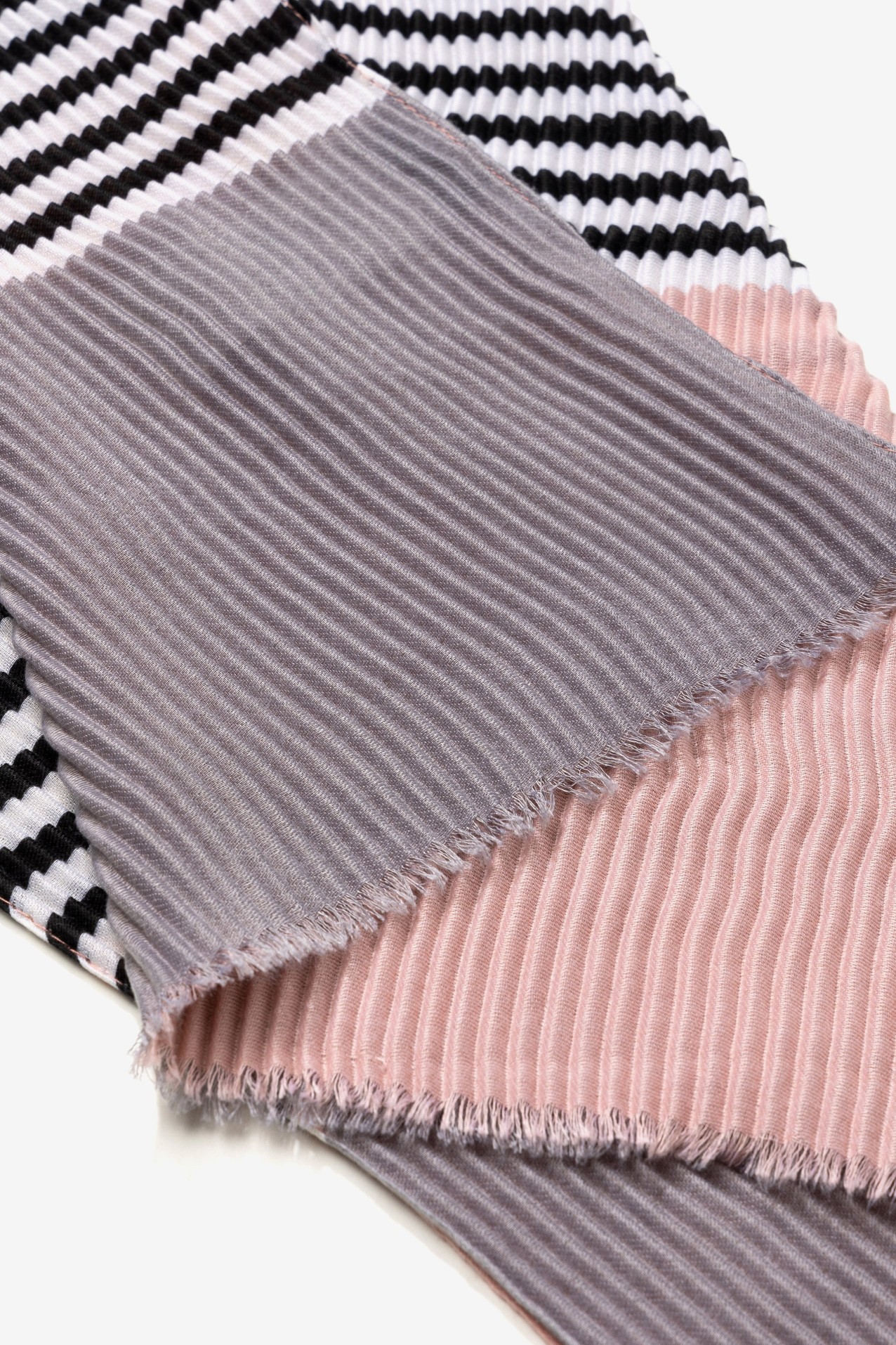 Pink Striped Scarf