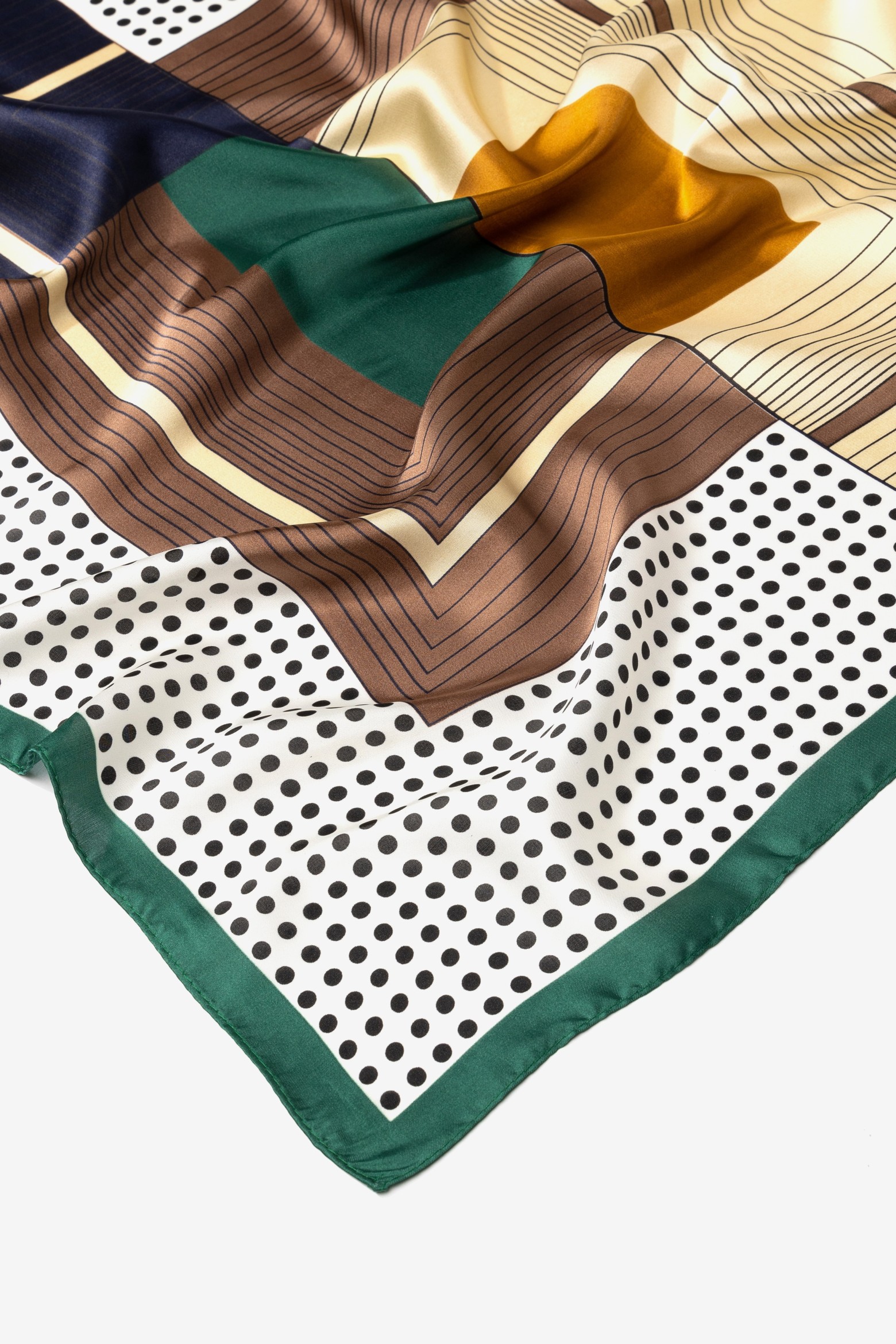 Pa�uelo verde estampado retro