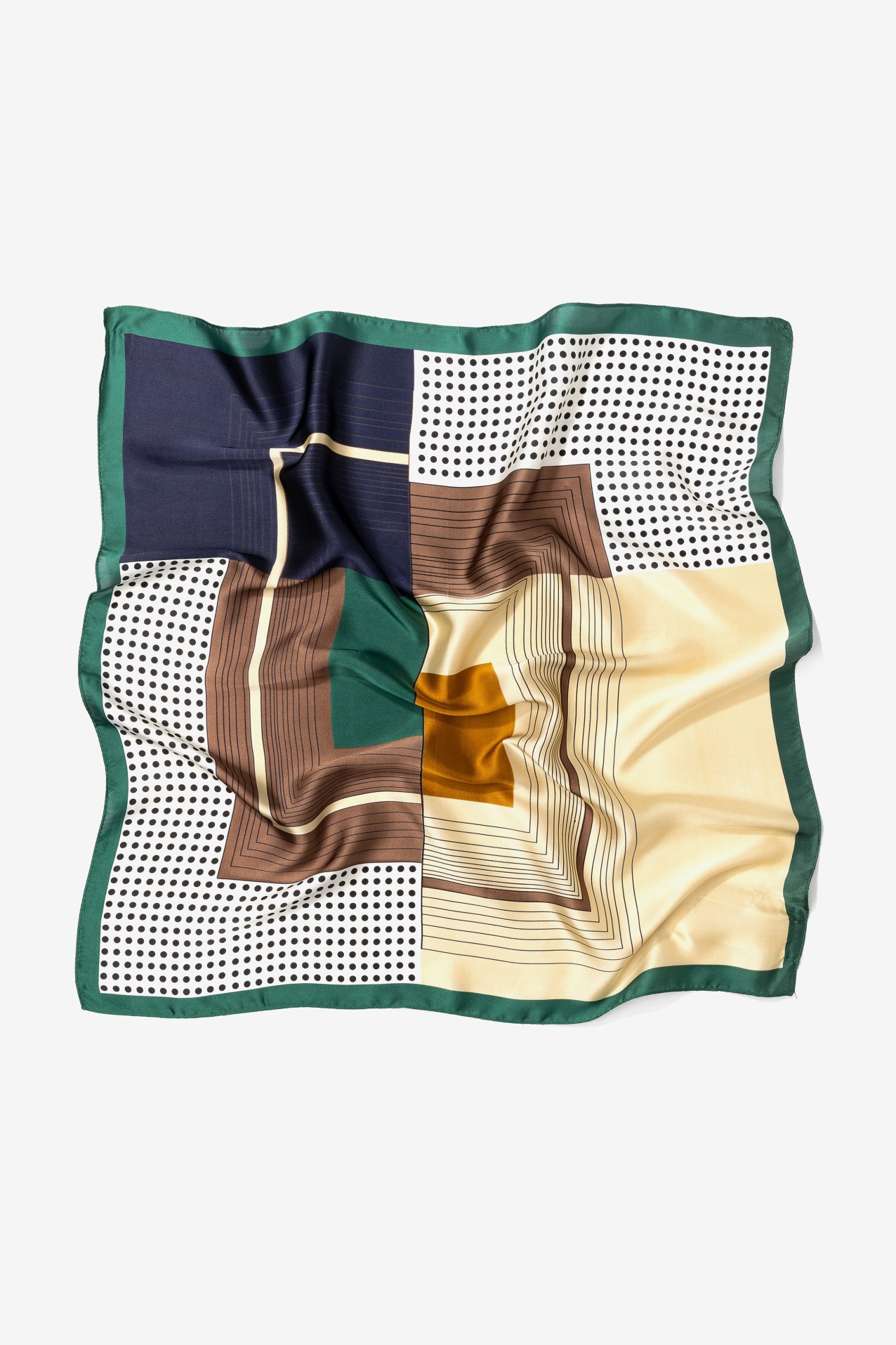 Pa�uelo verde estampado retro